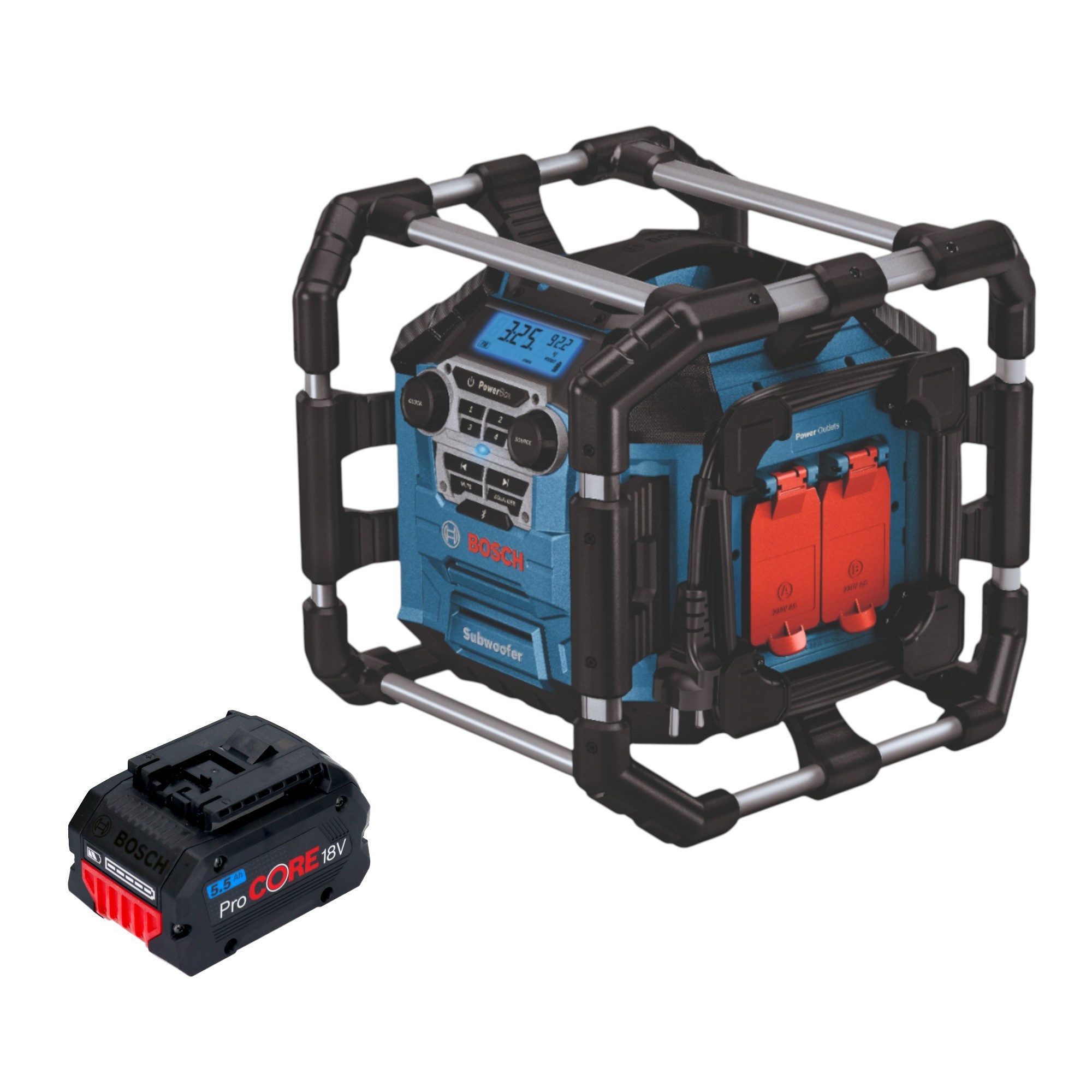 Bosch Professional GPB 18V-5 C Professional 18 V + 1x ProCORE Akku 5,5Ah - ohne Ladegerät Baustellenradio