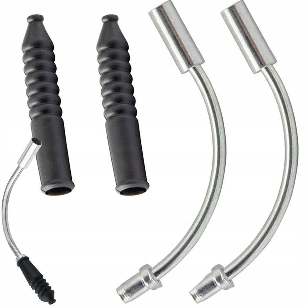 VERK GROUP Bremszug 2er Set V-Brake Bremszugführung Bremsnudel Aluminium 90° (Set, 2-St), 90° Bremszugführung, Inklusive Gummischutz