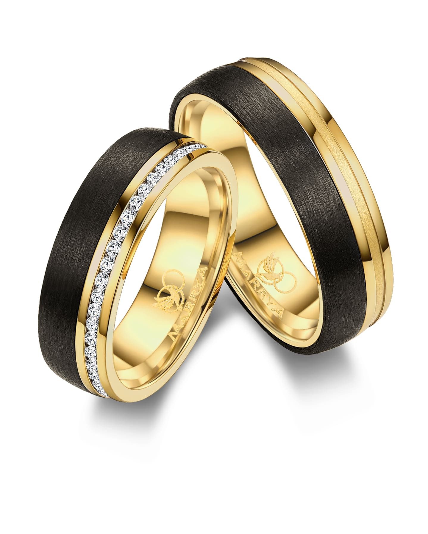 MARRYA Partnerring Carbon Ringe Trauringe Eheringe Partnerringe