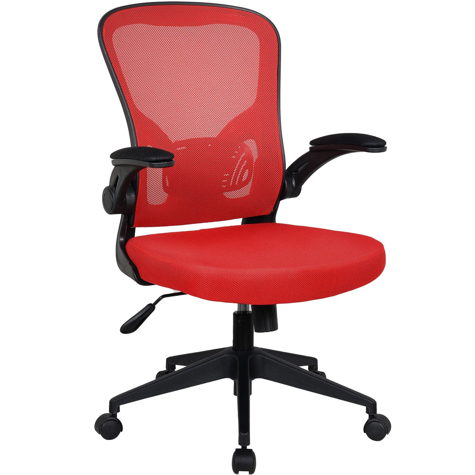 2x Bürostuhl Schreibtischstuhl Drehstuhl Chefsessel Mesh Netz Stuhl mit Rollen 