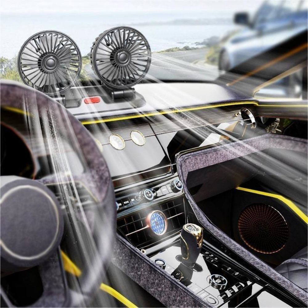 QUBEBU Tischventilator Auto-Doppelkopfventilator, Elektroauto-Ventilator, A günstig online kaufen