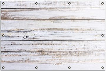 Wallario Sichtschutzzaunmatten Helle Holzstruktur - Muster - Alter Dielenfußboden