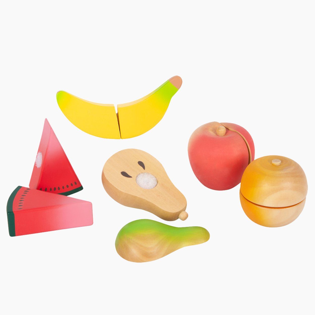 Small Foot Kinder-Küchenset Schneide-Set Obst, (packung, 12-tlg., set), besonders realitätsnah spielen,mit Klettfunktion