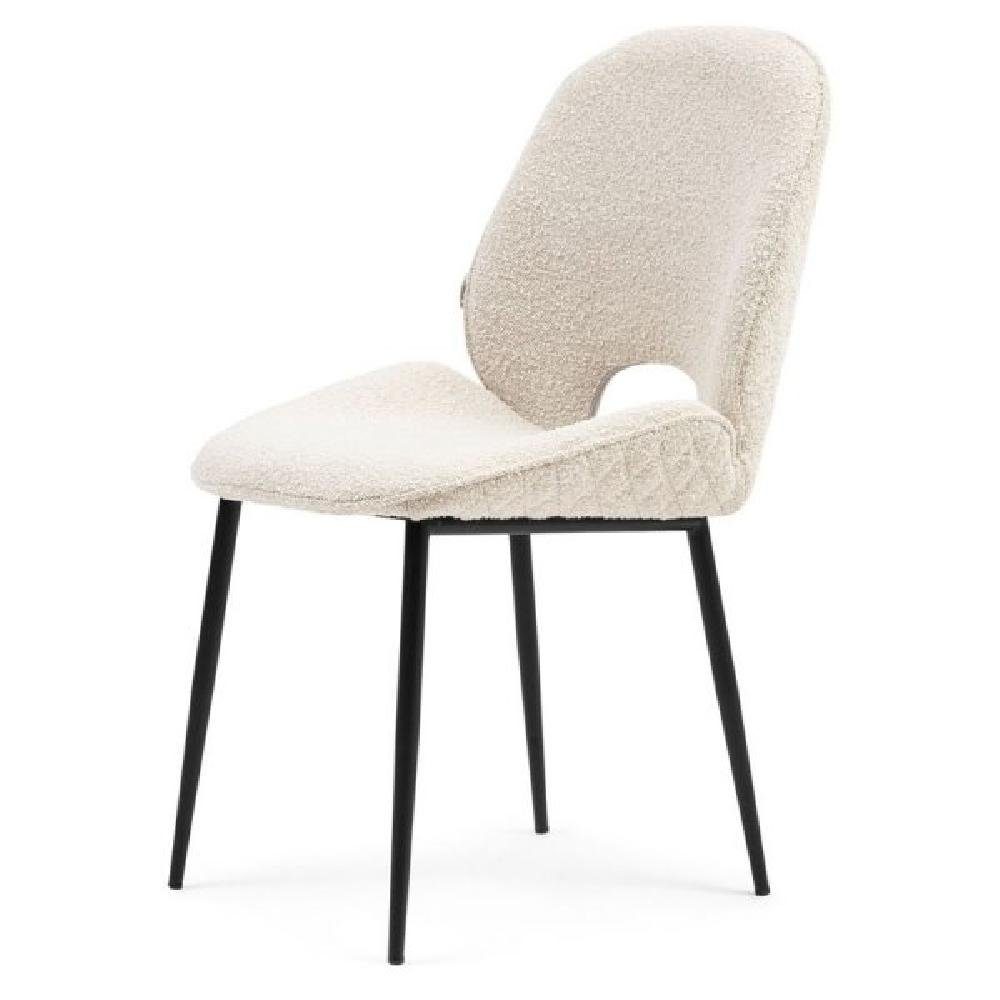 Stuhl Esszimmerstuhl Mr. Beekman Dining Chair White Sand Boucle
