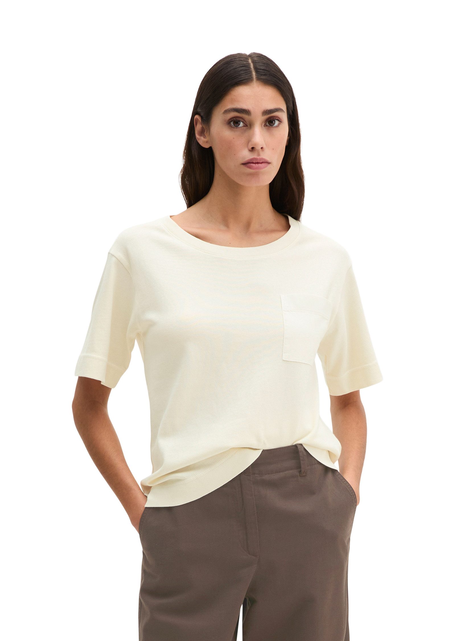 Marc O'Polo T-Shirt loose fit mit aufgesetzter Satin-Tasche