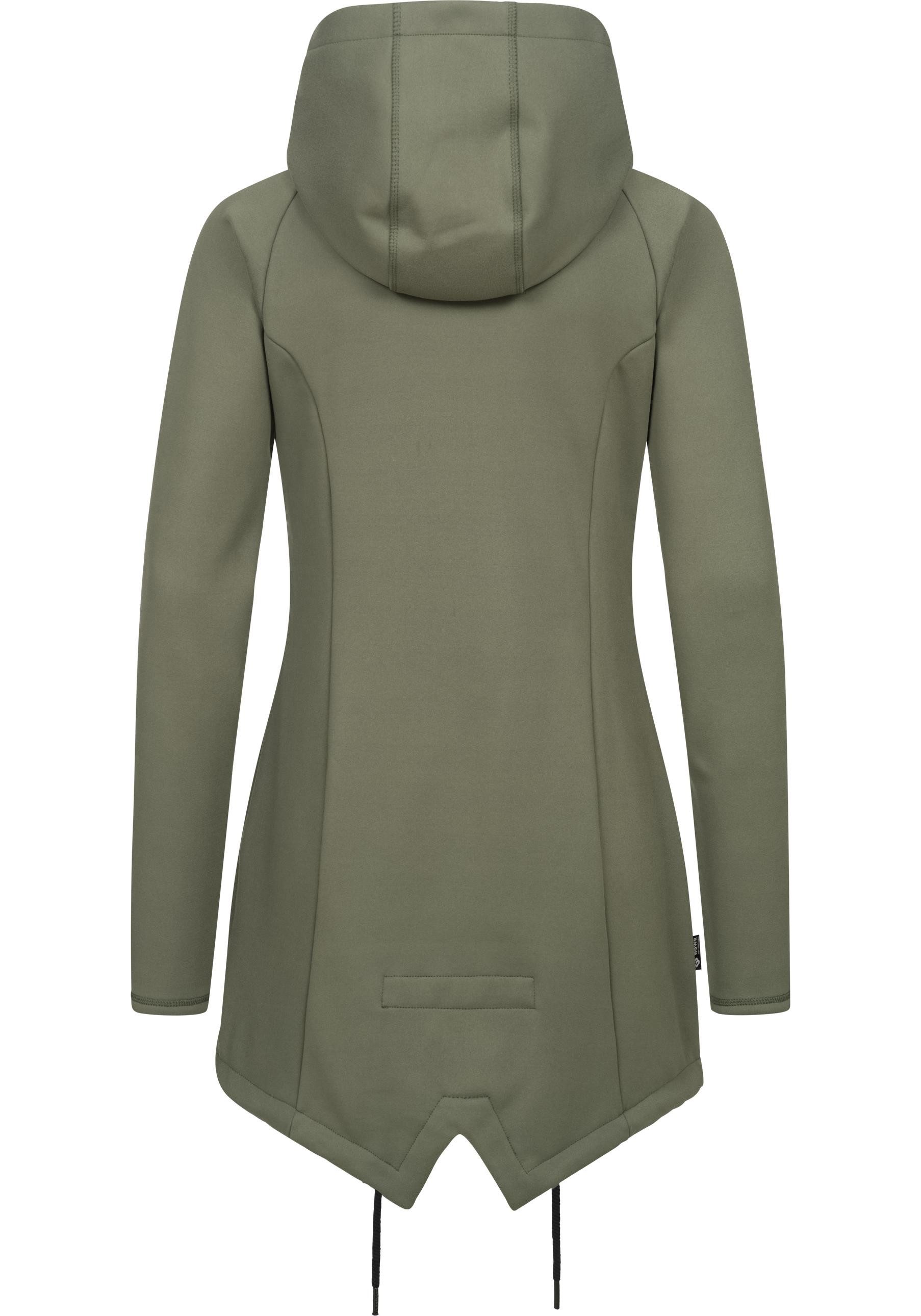 Ragwear Sweatjacke Wingi Sportliche Damen Kapuzenjacke mit kuschelig weichem Innenleben