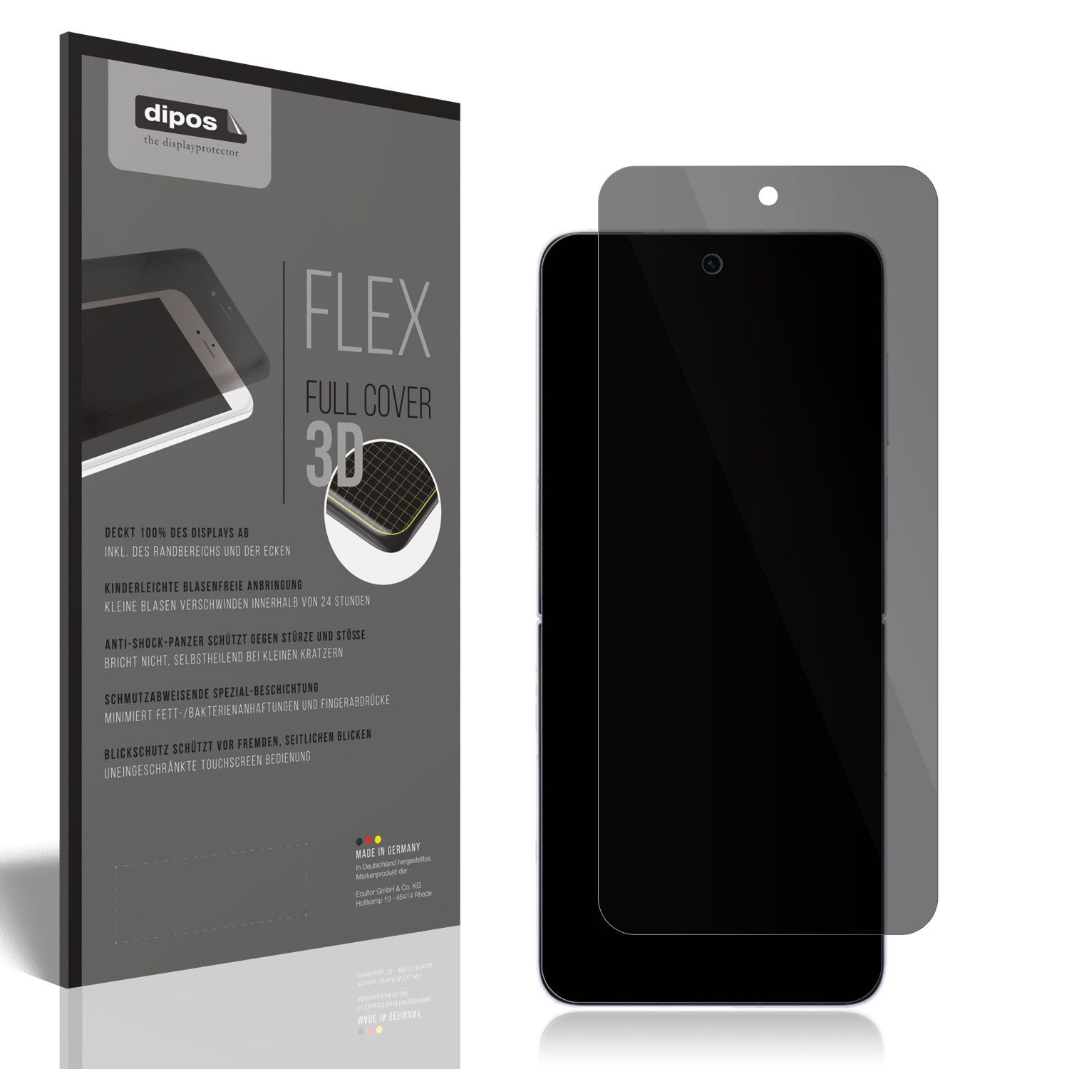 dipos Displayschutzfolie Schutzfolie für Honor Magic V Flip2 Innenseite, 1 Stück, Displayschutz Schutz Folie Made in Germany