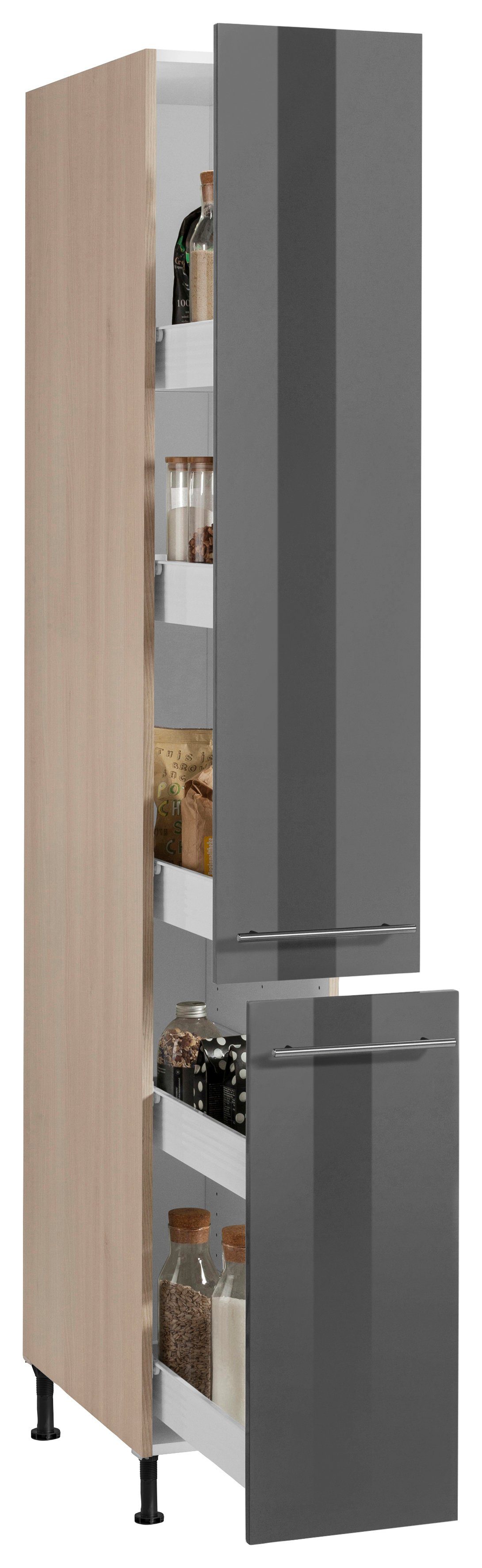 OPTIFIT Apothekerschrank Bern 30 cm breit, 212 cm hoch, mit höhenverstellbaren Stellfüßen