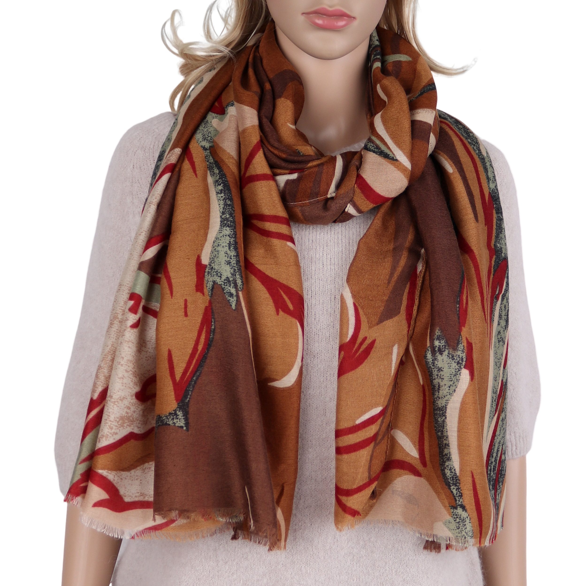 Modeschal Weich XXL ca.90x180cm Schal Blumen Muster
