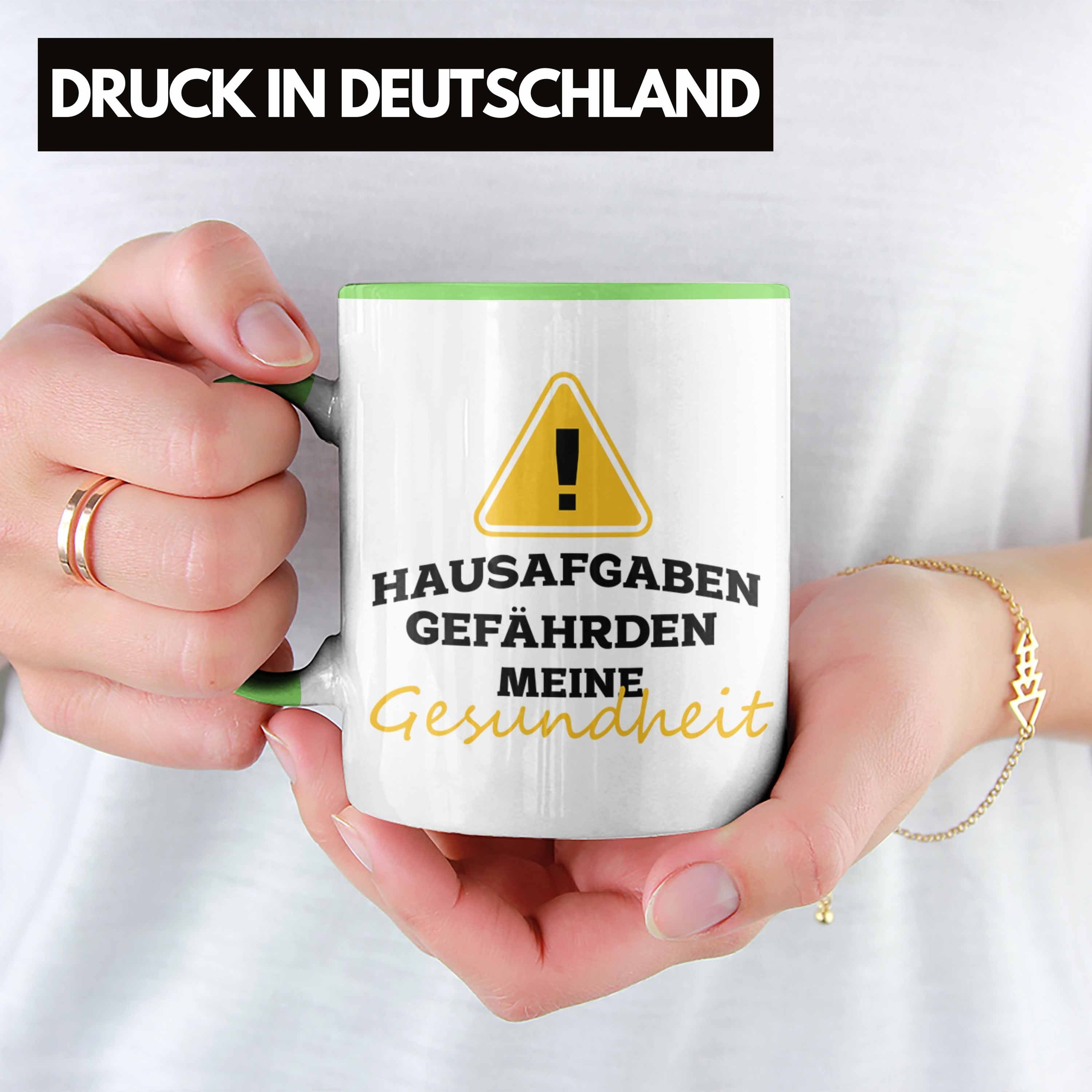 Trendation S Lustige meine Geschenk für Tasse "Hausaufgaben gefährden Grün Gesundheit" Tasse