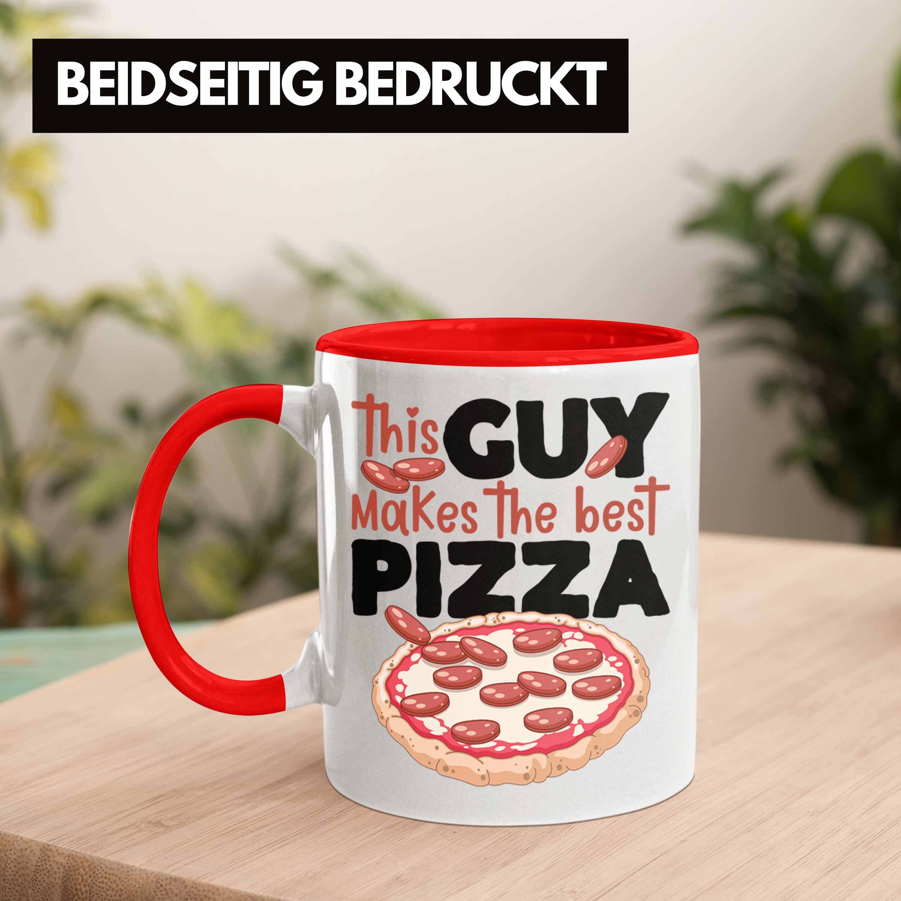Trendation Tasse Pizzabäcker Tasse Geschenk Geschenkidee Pizza Rot Spruch Beste Lustiger
