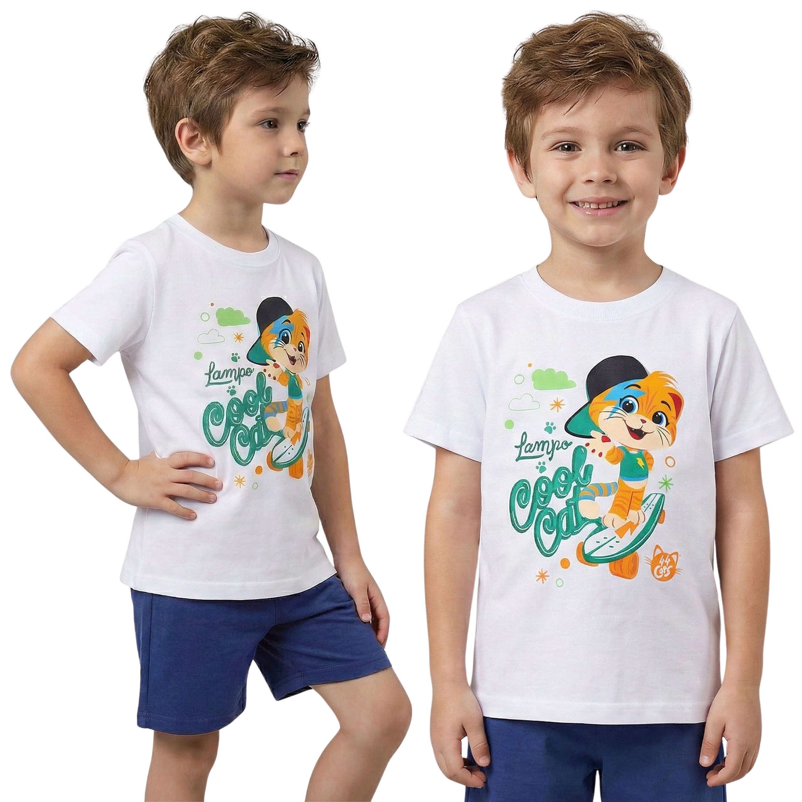 44 Cats Pyjama Lampo 44 Cats Baumwollpyjama – zweiteilig, kurzarm, Sommer