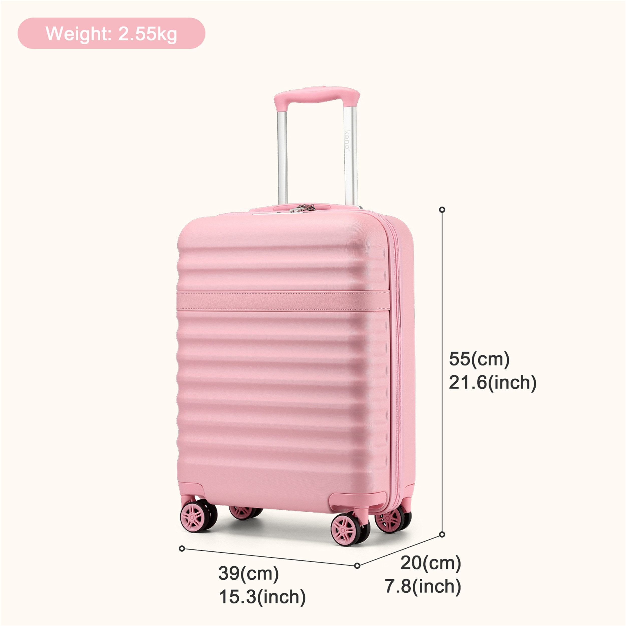 KONO Trolley Handgepäck Koffer Reisekoffer von ABS+PC Hartschalenkoffer günstig online kaufen