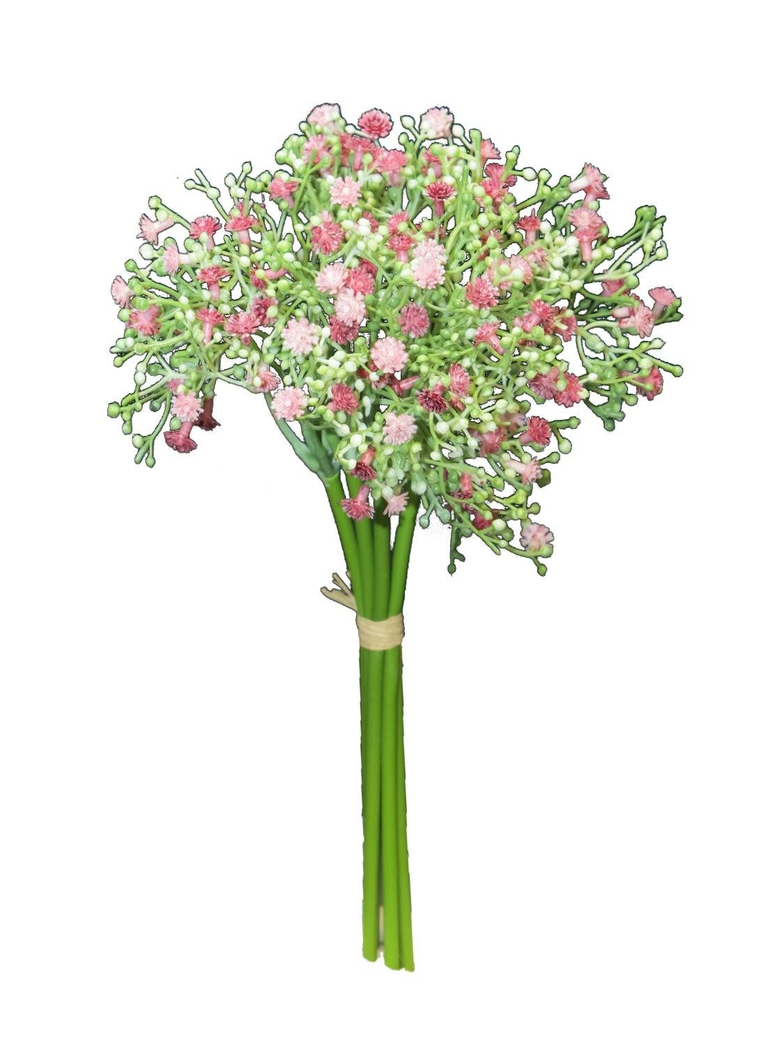 Kunstblumenstrauß Kunst Schleierkraut Bund Cecilia, pink, 30 cm Schleierkraut, artplants