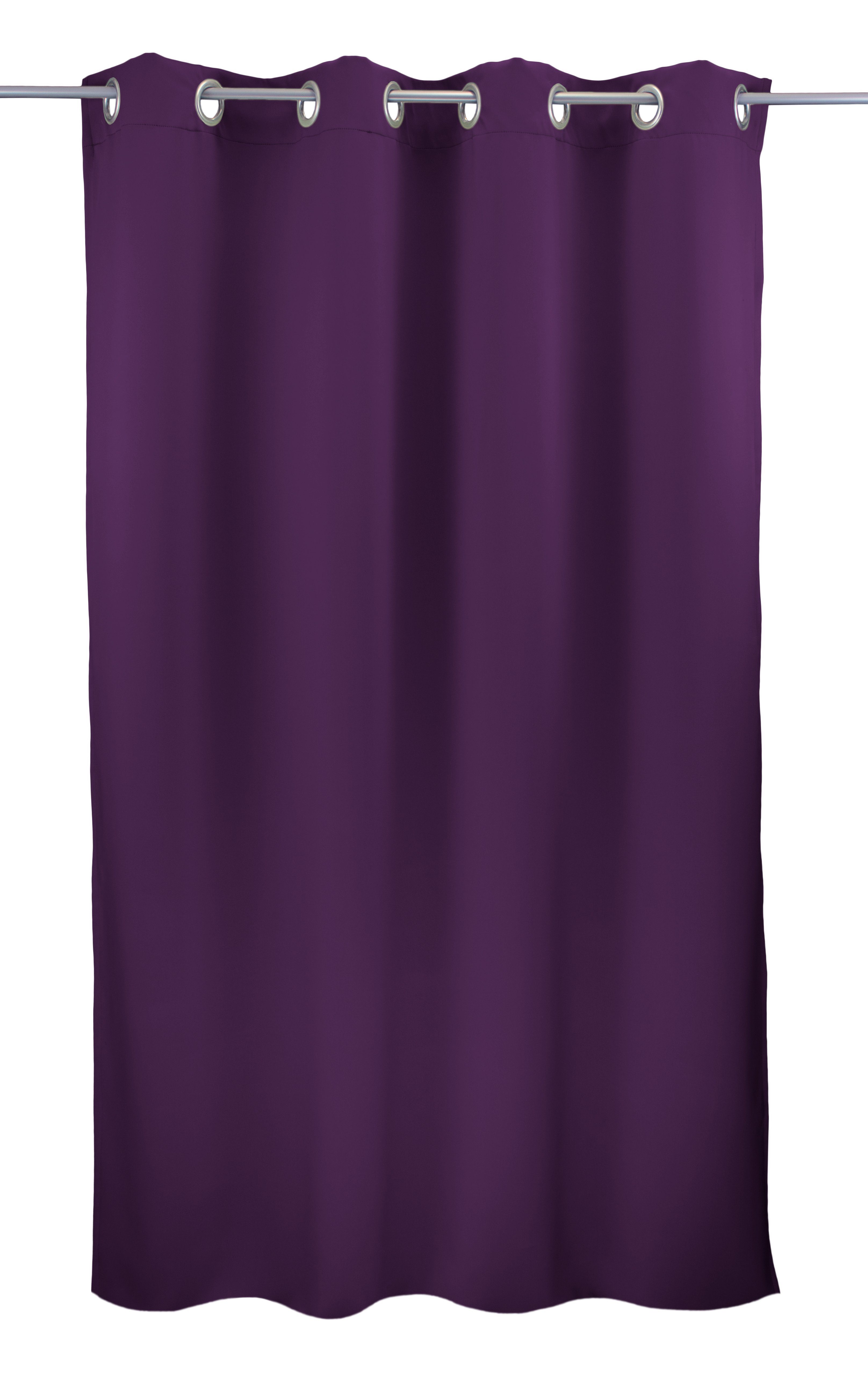 Verdunkelungsvorhang Leon1, VHG, (1 Dim Größen verschiedene Vorhang, Ösen Kälteschutz, Out, Sonnenschutz, Polyester, aubergine verdunkelnd, Energie blickdicht, Verdunkler, sparend, St), Wärmeschutz