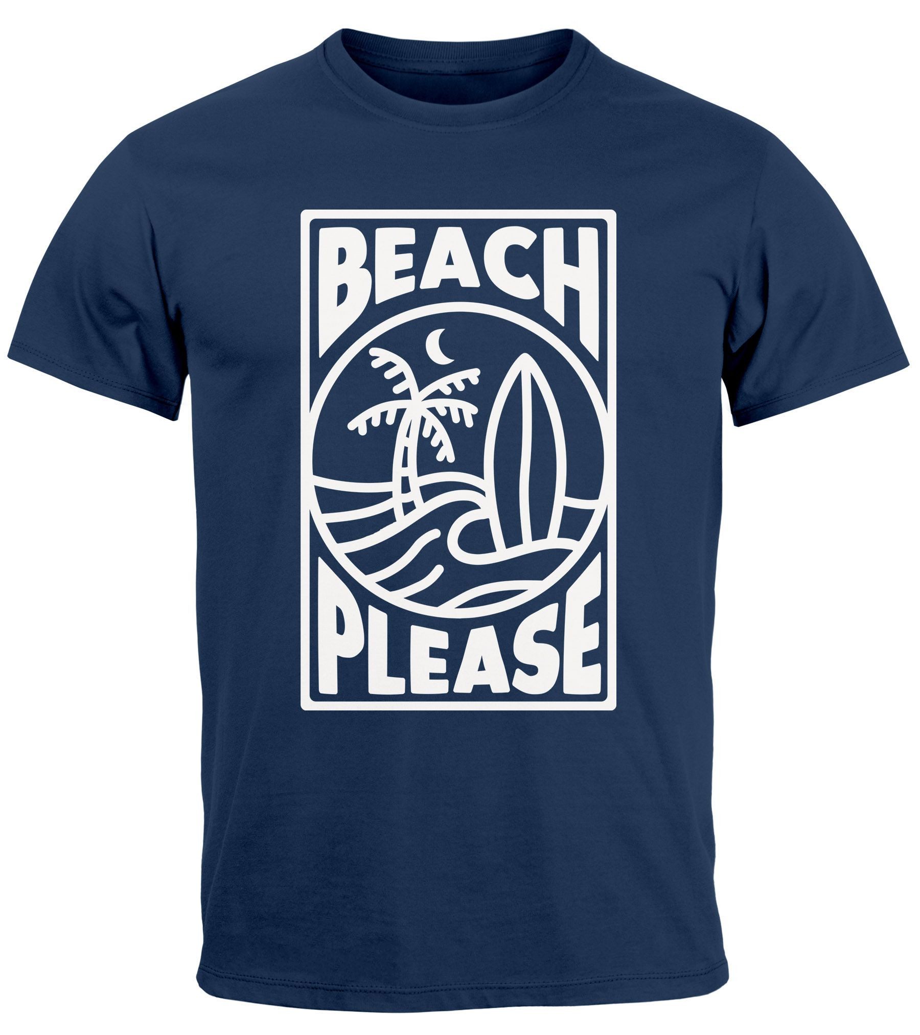 Neverless Print-Shirt Herren T-Shirt Beach Please günstig online kaufen