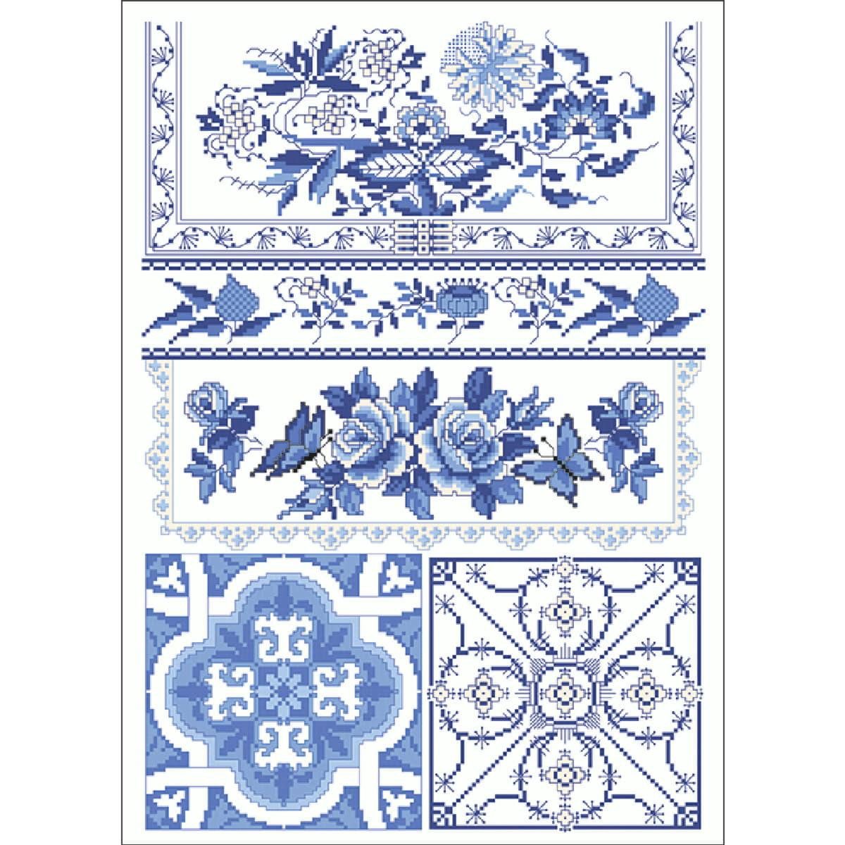 Lindner´s Kreuzstiche Kreativset Lindner´s Kreuzstiche Zählmuster Vorlage "Blaue Stunde", 089, (embroidery kit by Marussia)