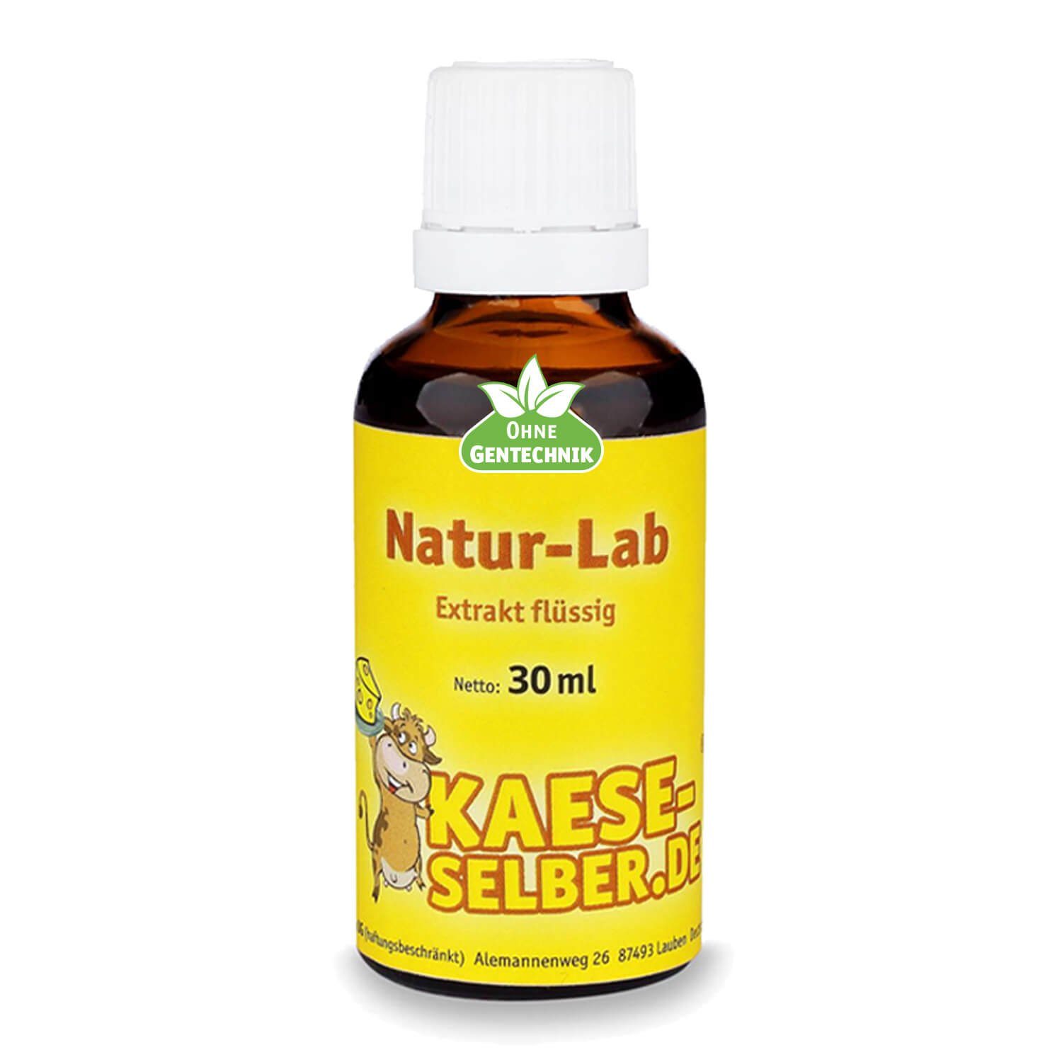 KAESE-SELBER.DE Back-Set Labextrakt Premium (Käselab) flüssig 30ml 1:10000 - Naturlab, (1-tlg)