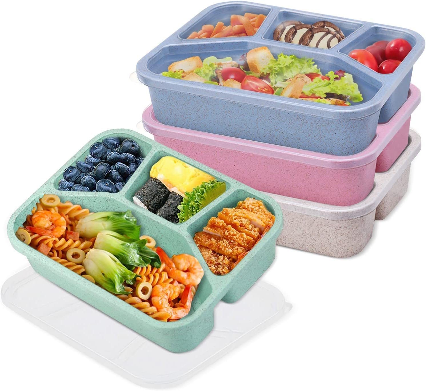 autolock Lunchbox Lunchbox Erwachsene Brotdose Kinder 1000ML Tragbar Bento Box,4 Seiten, (4-tlg)