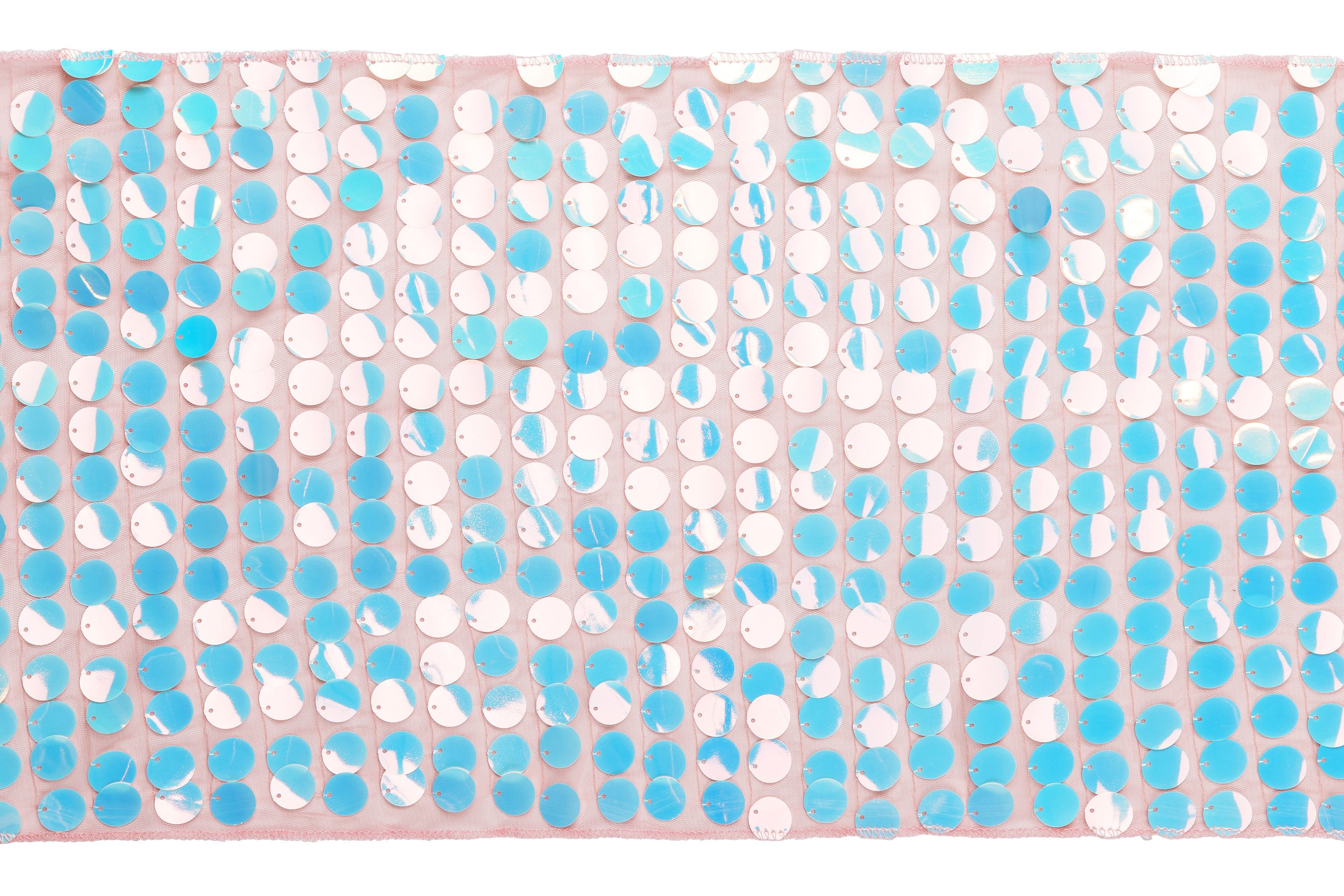 partydeco Узкие скатерти, Узкие скатерти mit Pailletten 30cm x 2,13m Rosa / Blau Irisierend