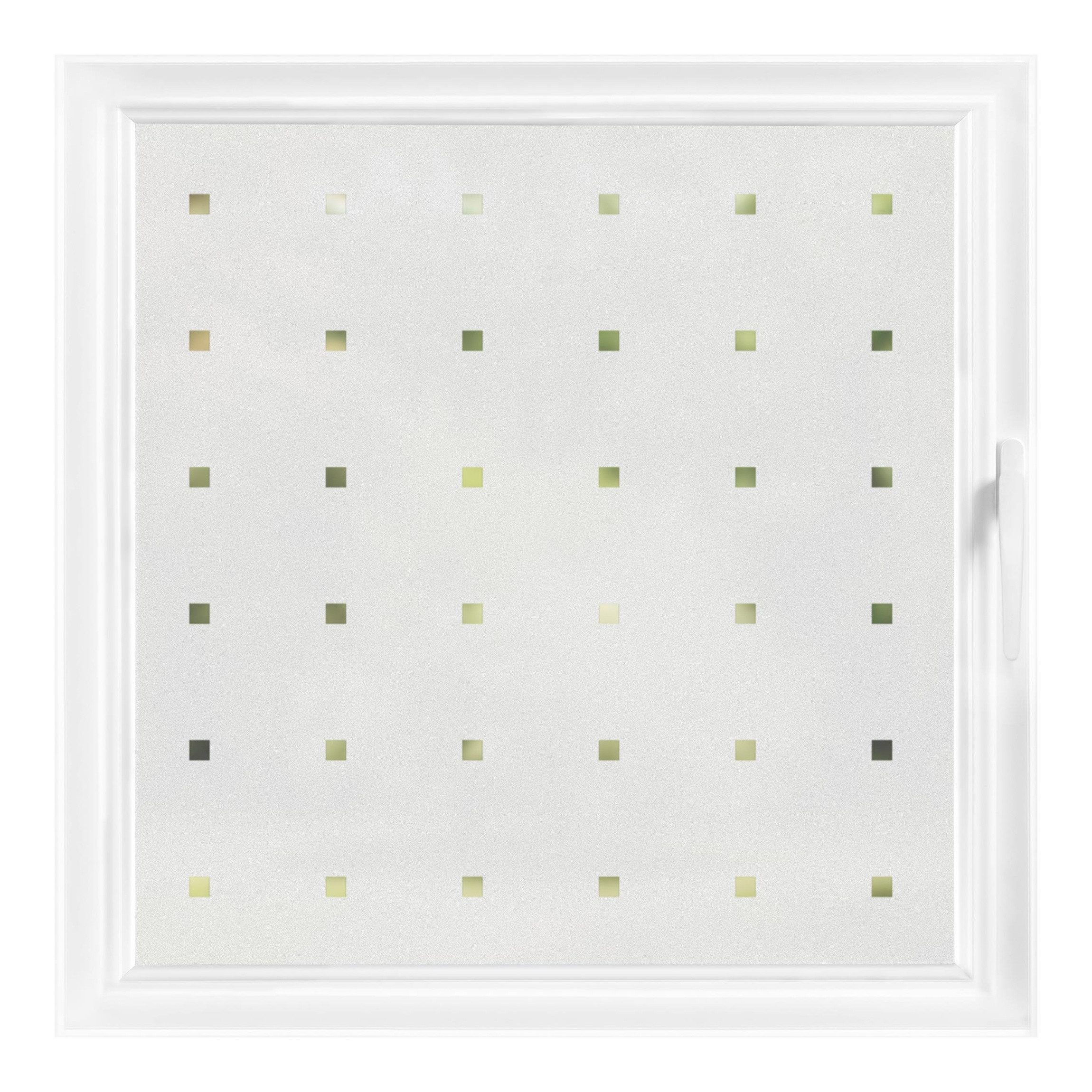 Bilderdepot24 Fensterfolie statisch haftend Motiv Fensterdeko Kleine Quadrate Muster, blickdicht, Innen Fenster Tür Balkontür Küche Badezimmer Wohnzimmer Schlafzimmer