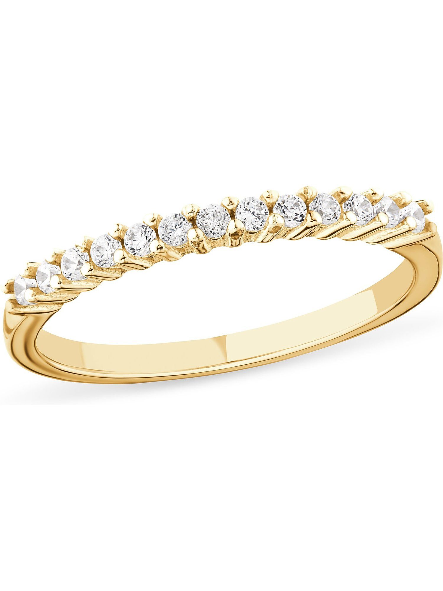 CHRIST Fingerring CHRIST Damen-Damenring 925er Silber 13 Zirkonia, Zirkonia