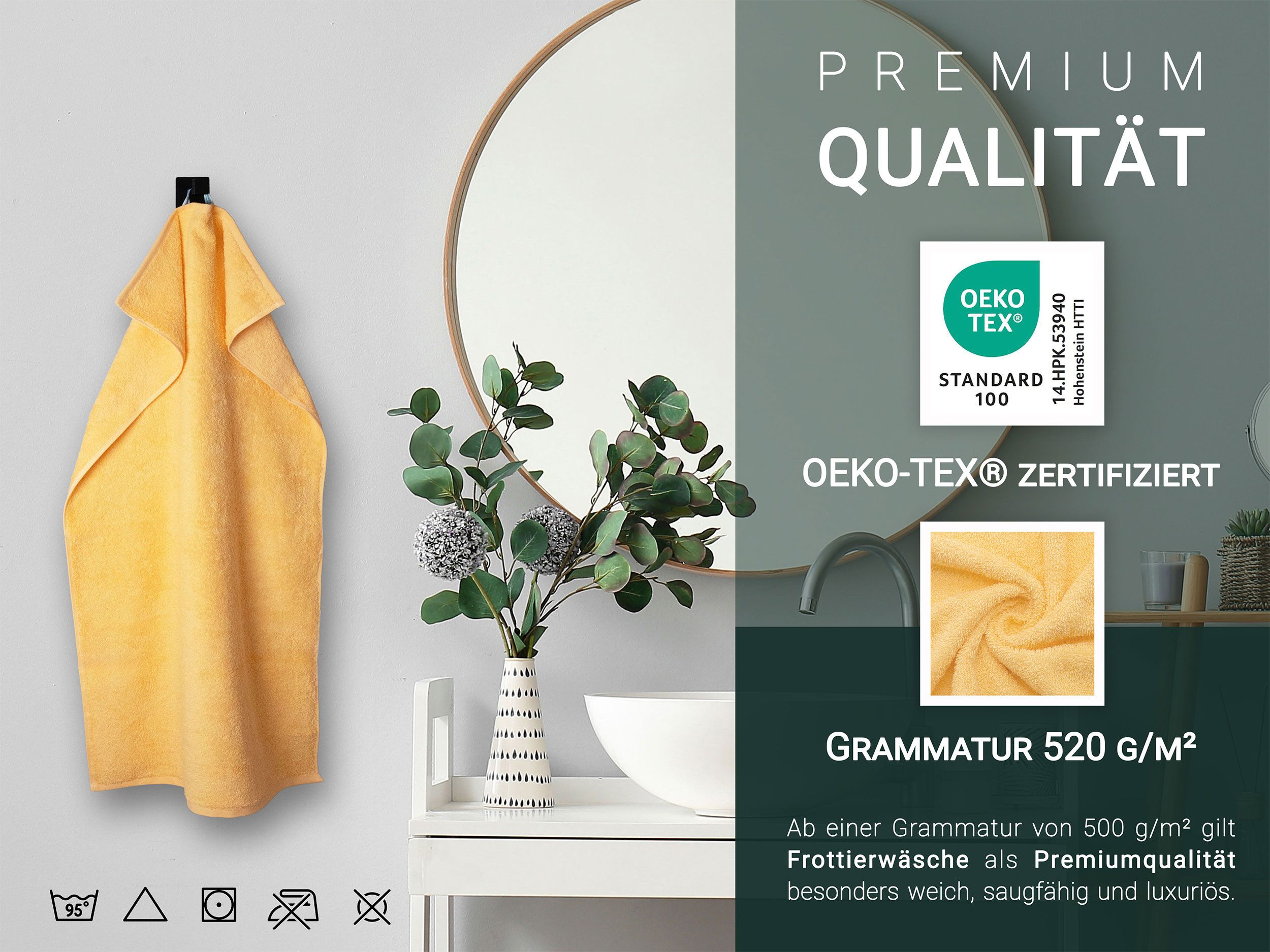 ZOLLNER Handtücher, Walkfrottier (6-St), 50 x günstig online kaufen