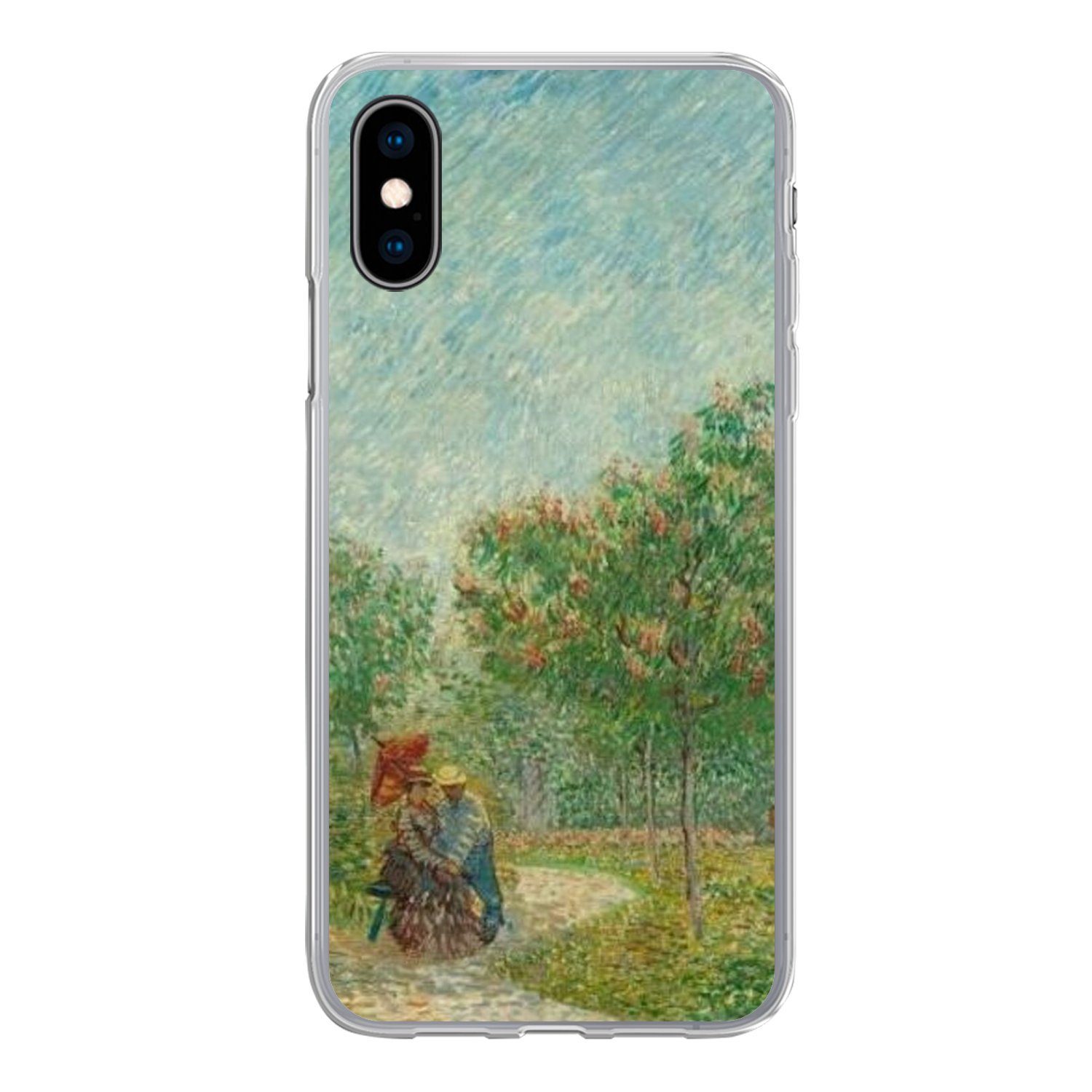 MuchoWow Handyhülle Garten mit Liebenden Vincent van Gogh, Handyhülle