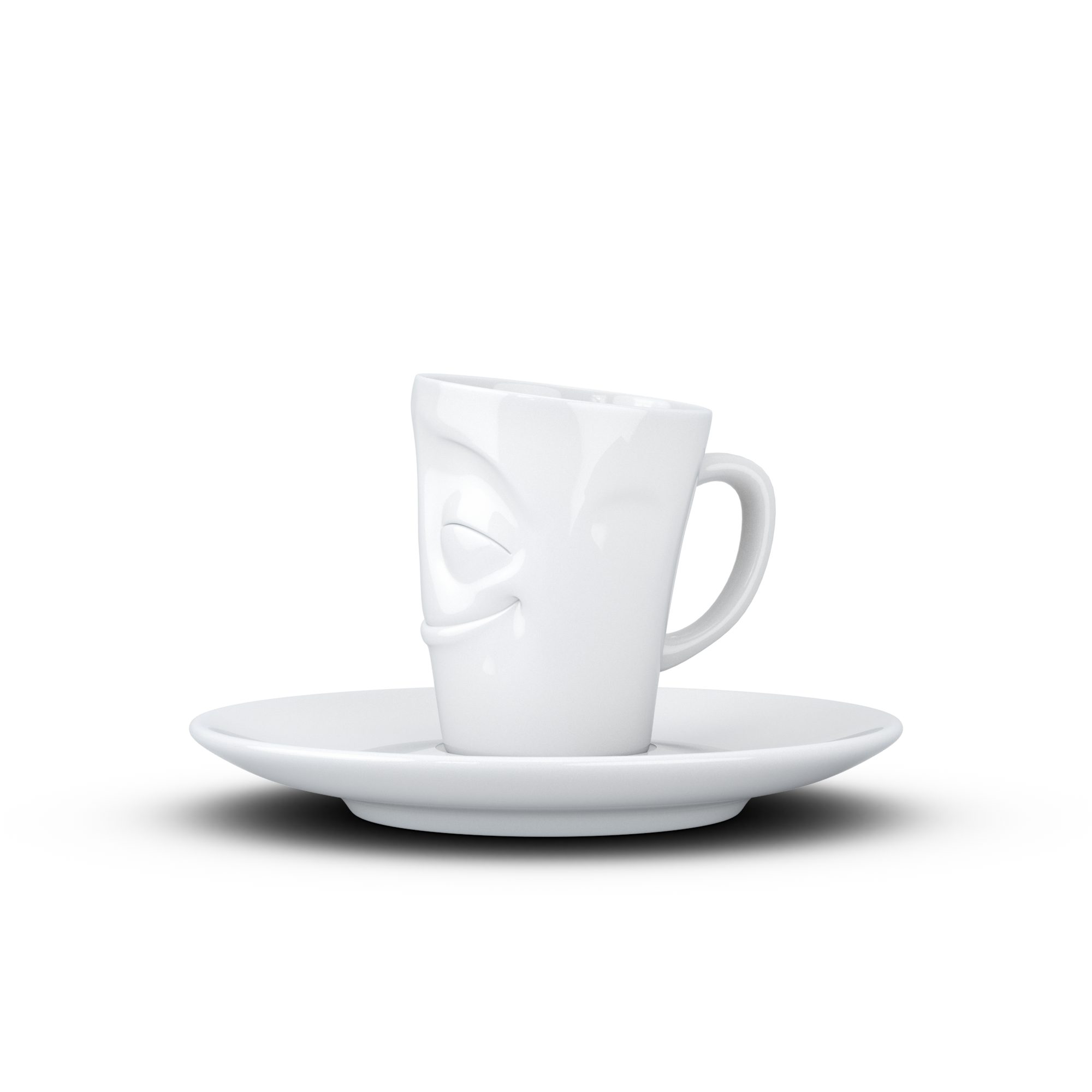 FIFTYEIGHT Espresso Vergnügt, Mug Henkel - mit Porzellan 80ml PRODUCTS Espressotasse