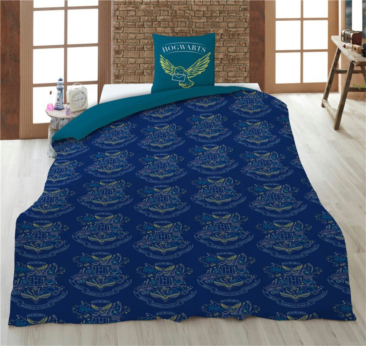Harry Potter Bettwäsche Harry Potter Kinder Bettwäsche Mikrofaser 2tlg Set, 2 teilig, Deckenbezug 135/140x200 cm Kissenbezug 63x63 cm