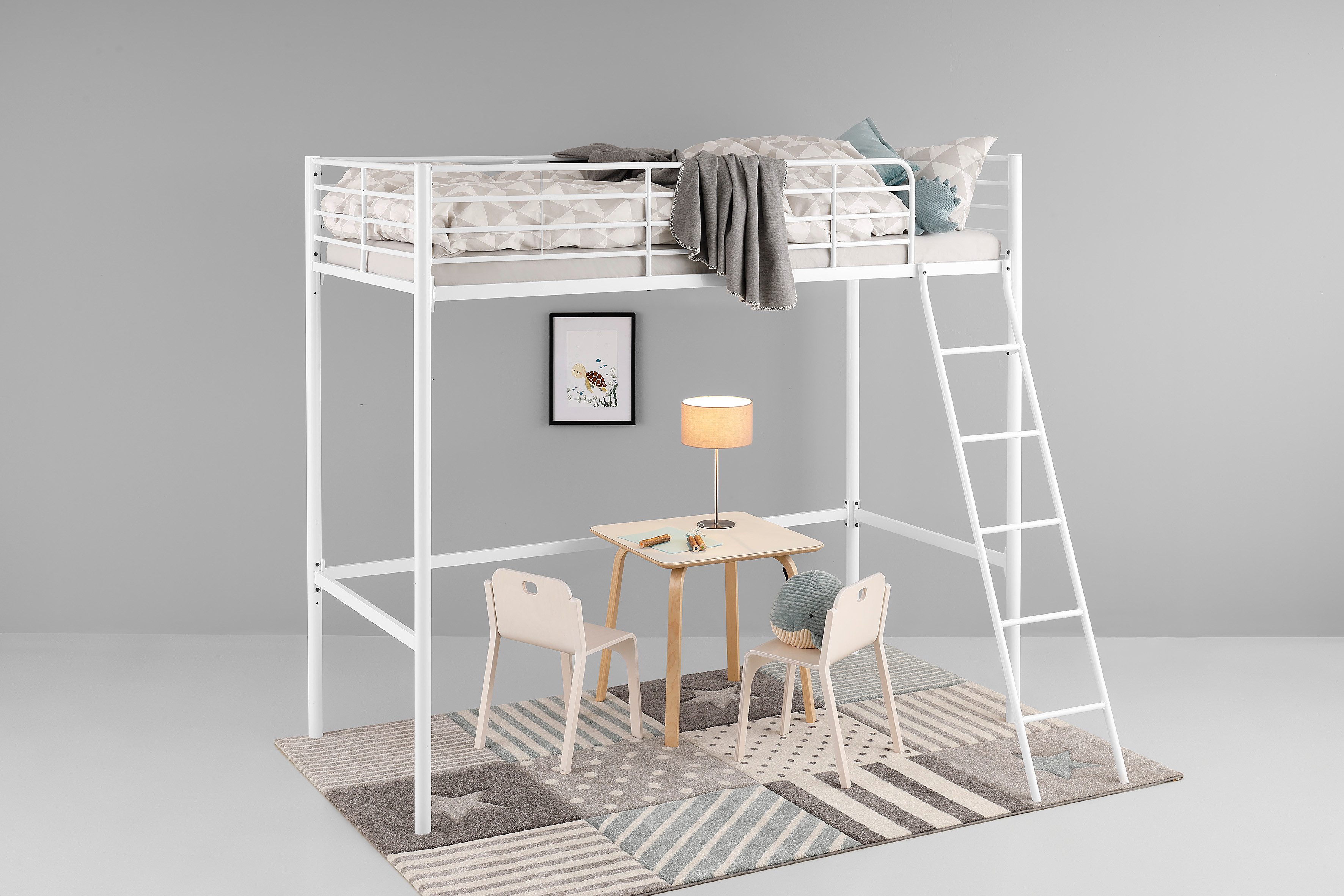 OTTO home Hochbett "Hayo, Topseller Zeitloses Metallbett, in mehreren Farbe günstig online kaufen