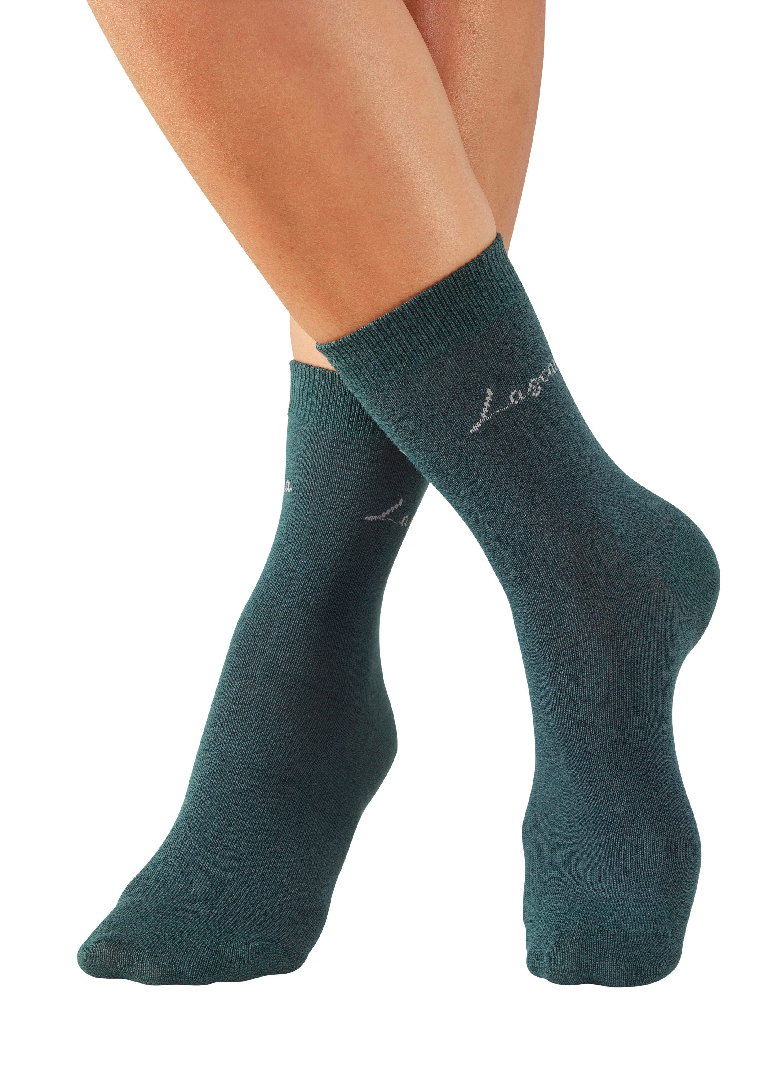 LASCANA Basicsocken für Damen mit eingestricktem Markenlogo (Box, 7-Paar) in ansprechender Geschenkbox – Bild 5 von 5