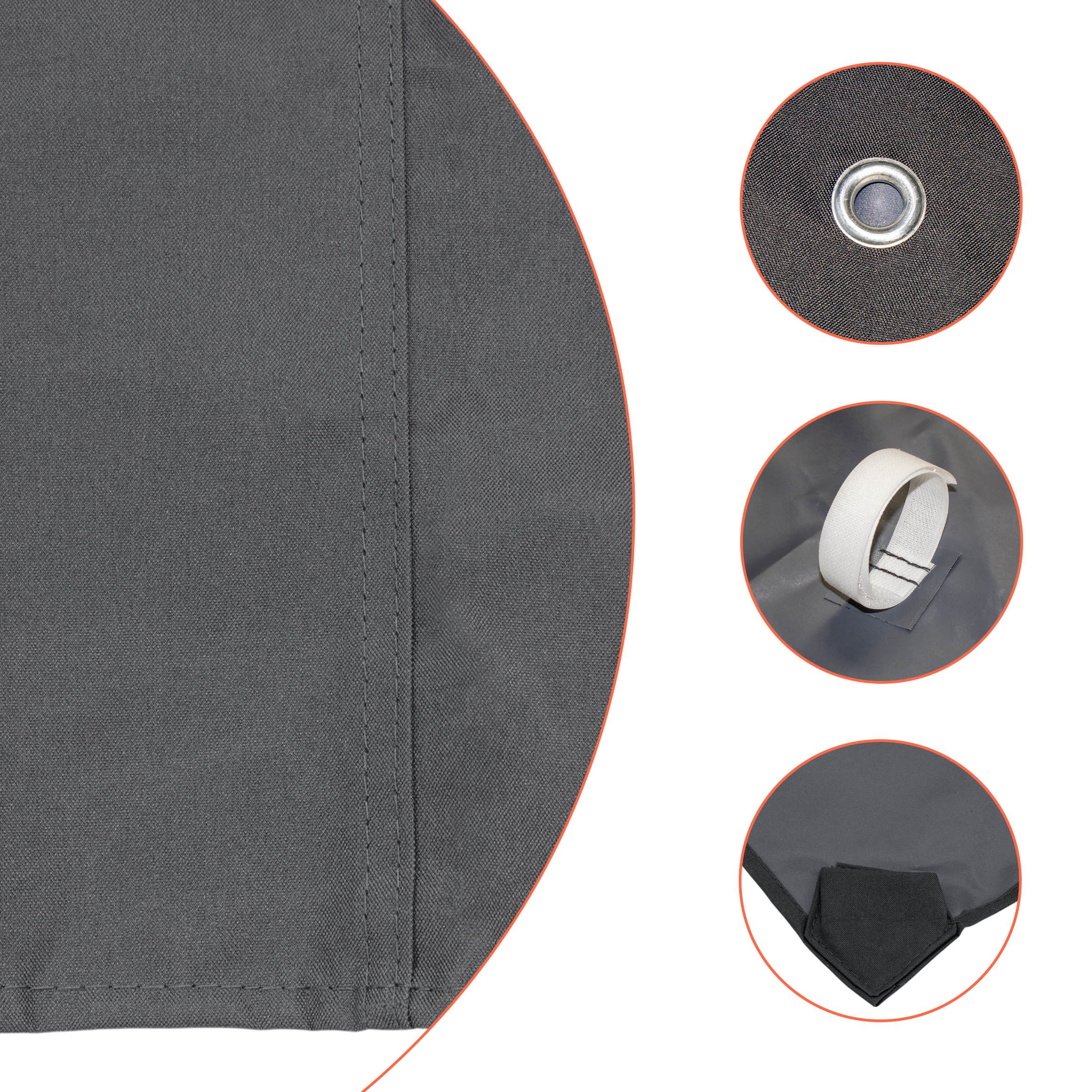 Spetebo Pavillon-Ersatzdach Ersatzdach mit Kaminabzug - anthrazit, (Stück, Ersatzdach), PVC Pavillondach wasserdicht