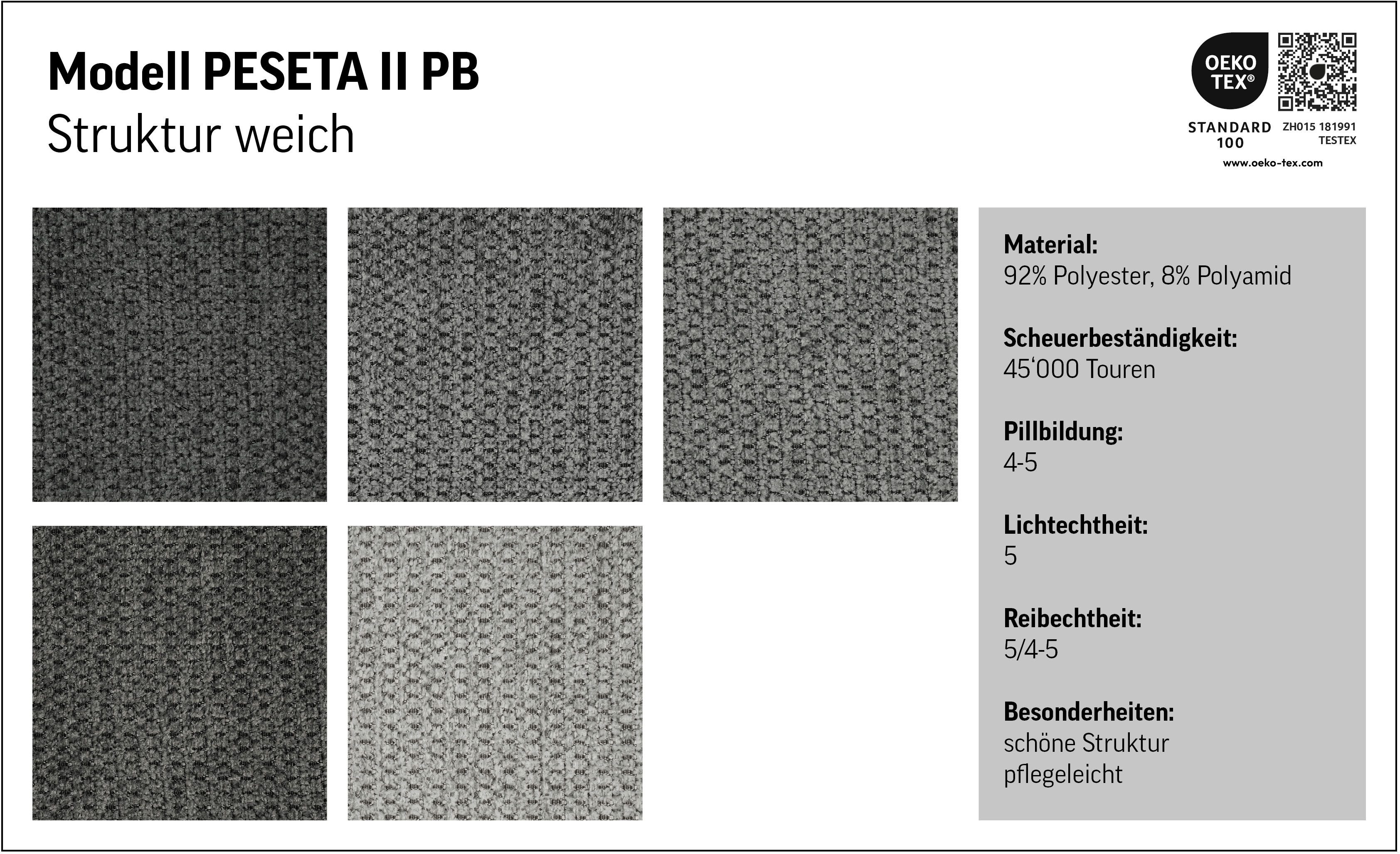 COTTA Polsterbett PESETA inkl. Lattenrost und Stauraum, erhältlich in 160cm & 180cm, mit Echtholzleiste und gepolstertem Kopfteil – Bild 5 von 5