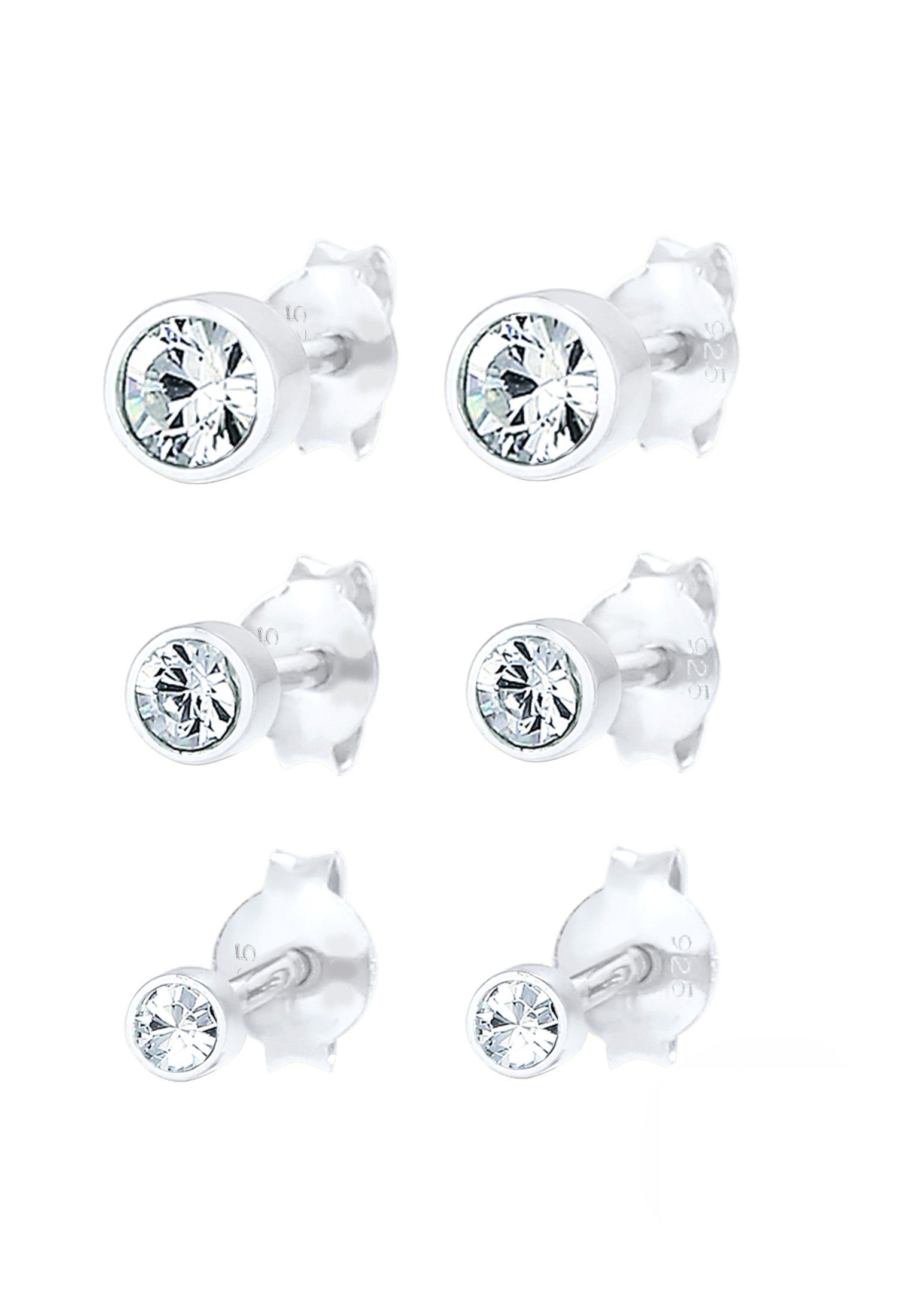 Elli Ohrring-Set Stecker 925 Silber, mit Kristallen von Swarovski®