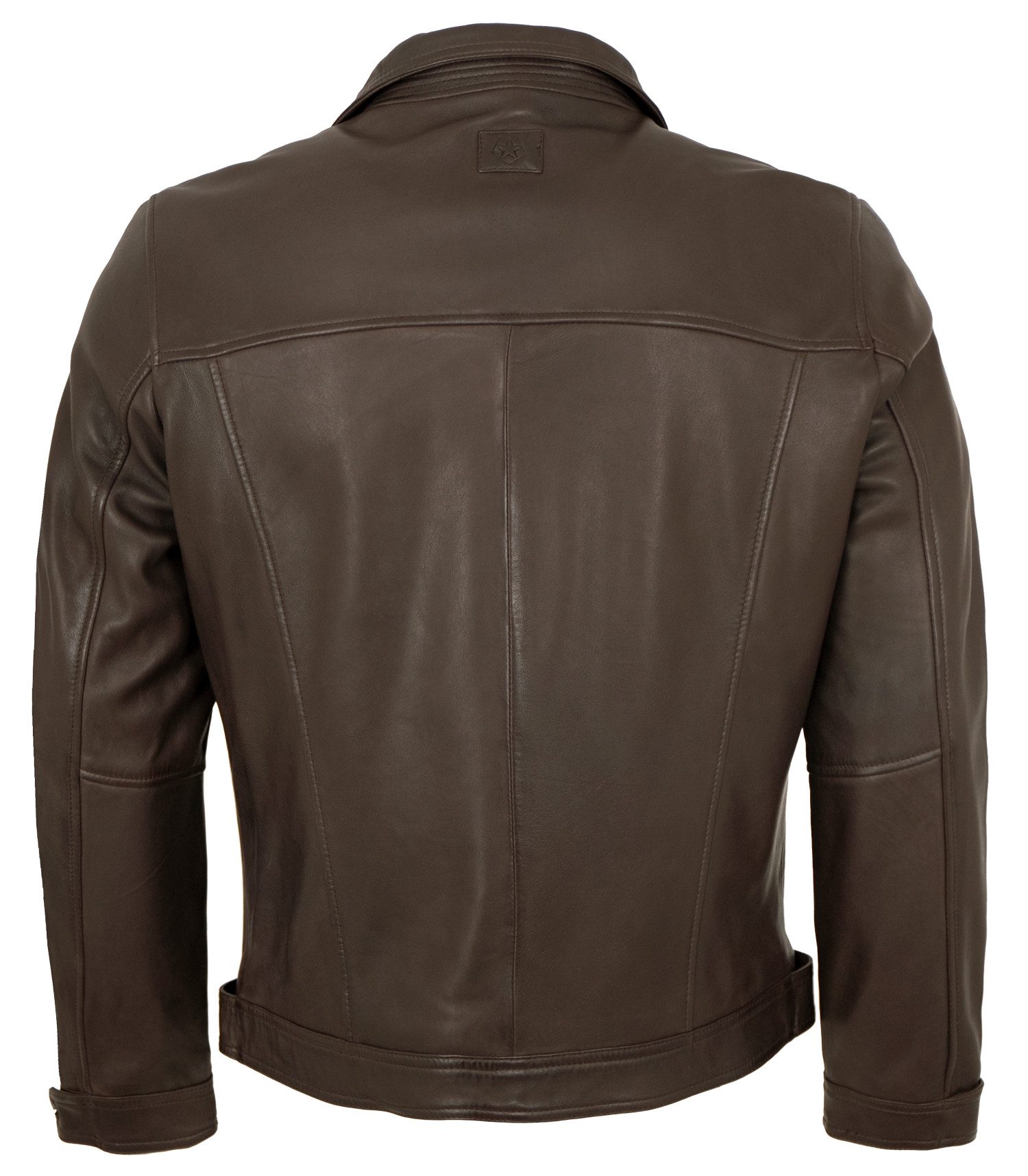 Milestone Lederjacke MSNagano Milestone - Herren Lederjacke Lammnappa dunkelbraun