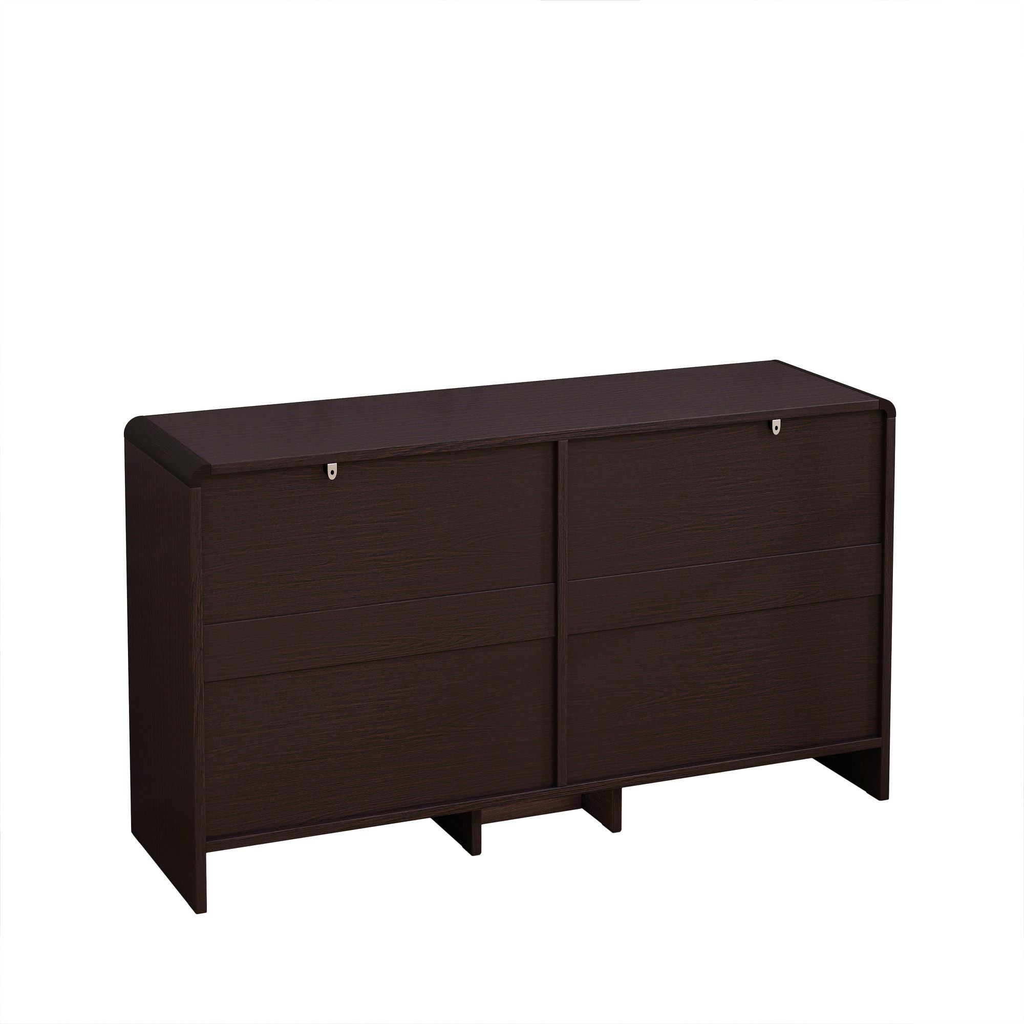 IDEASY Schubkastenkommode Bogenförmiger Rotang-Eckschrank 130cm, 6 Schubladen