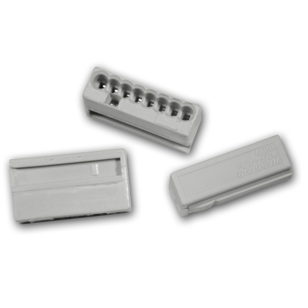 WAGO Verbindungsdosenklemme 20 WAGO Micro-Steckklemme 8x 0,6-0,8 mm² - grau