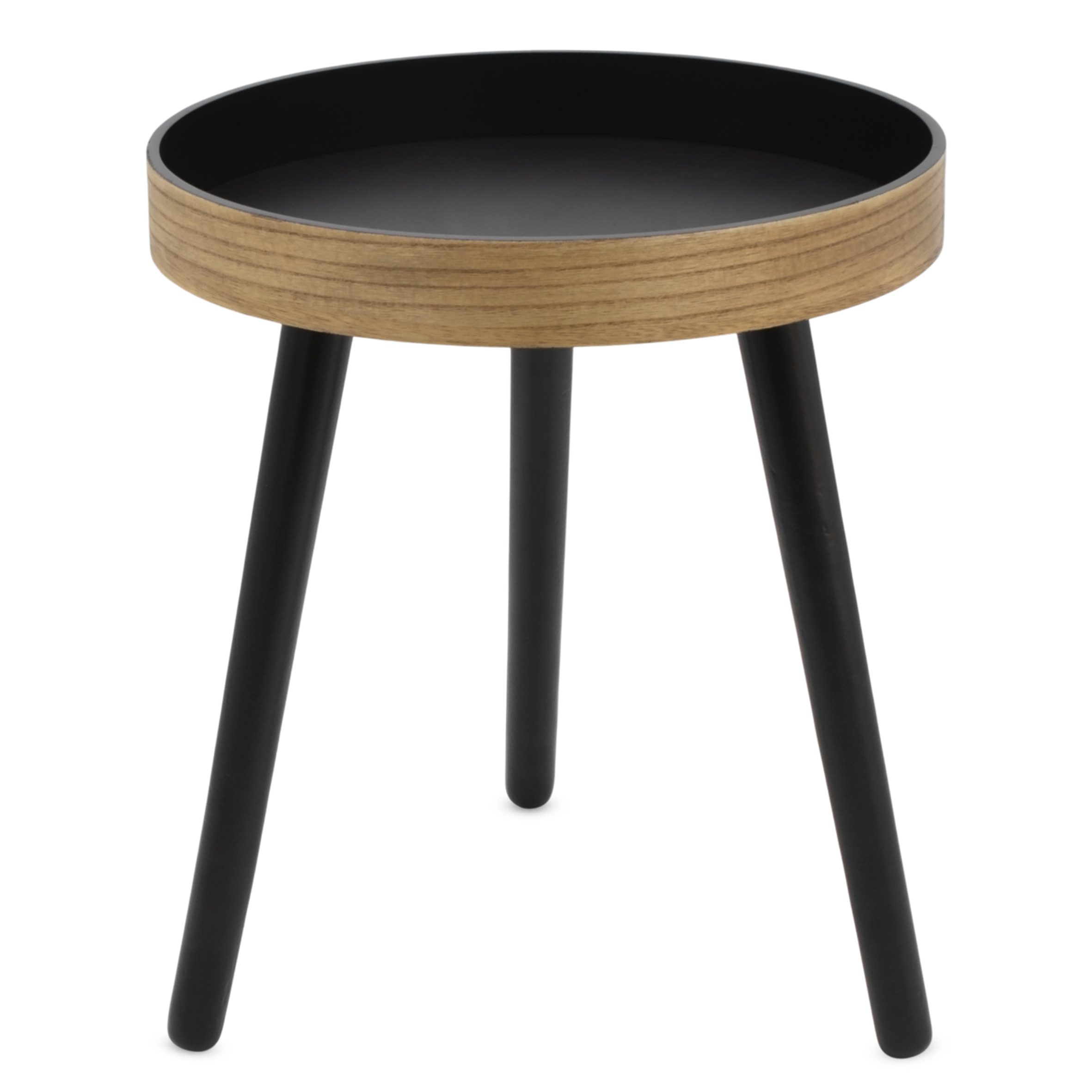 Spetebo Beistelltisch Holz Beistelltisch mit runder Tischplatte – Ø 38 cm ( günstig online kaufen