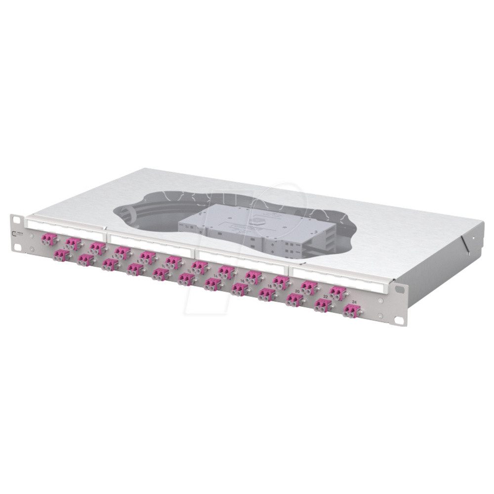 Metz Connect Metz Connect OpDAT fix2 Patchfeld splice 24xLC-D OM4 Patch-Panel 483 Netzwerk-Patch-Panel