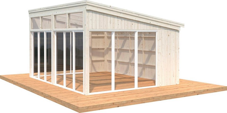 Palmako Holzpavillon »Nova«, mit Doppelstegplatten, BxT: 517×397 cm, natur