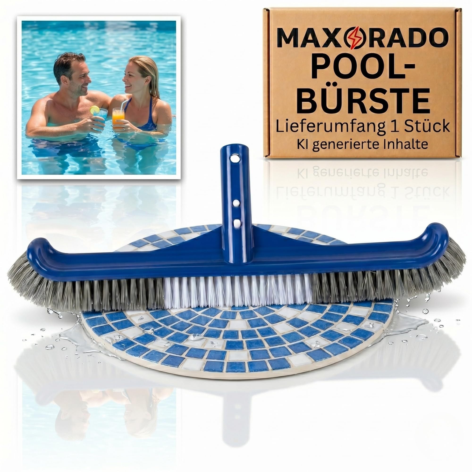Poolbürste Poolbürste Poolbesen Poolreiniger Pool Bürste Wand Boden Schwimmbad