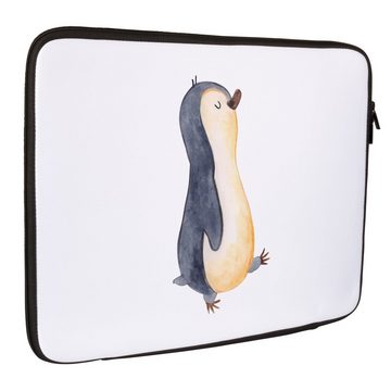 Mr. & Mrs. Panda Laptop-Hülle Pinguin marschierend - Weiß - Geschenk, Computertasche, Tasche, Lapto