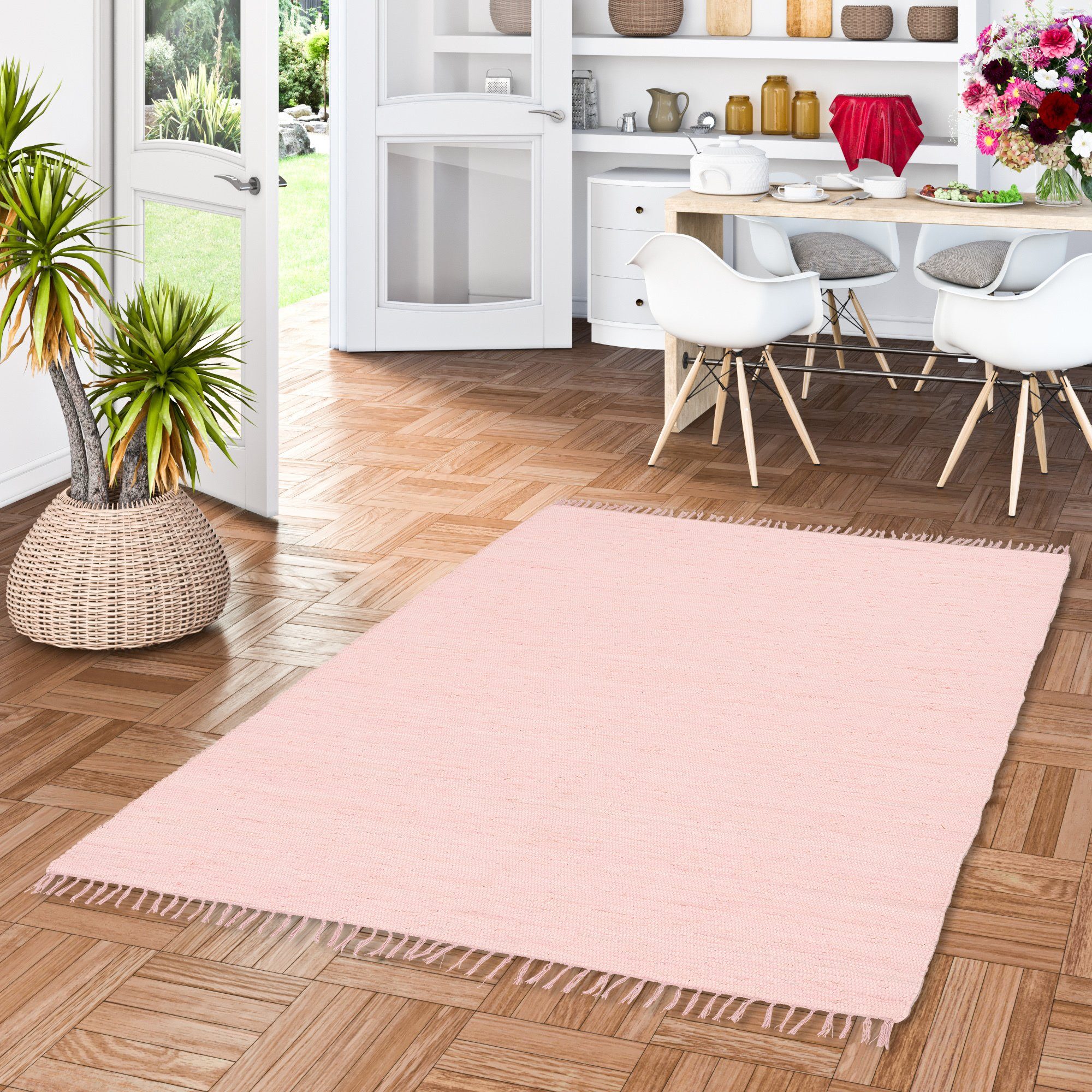 Pergamon Designteppich Baumwolle Natur Teppich Jolly Cotton, Rechteckig, Hö günstig online kaufen