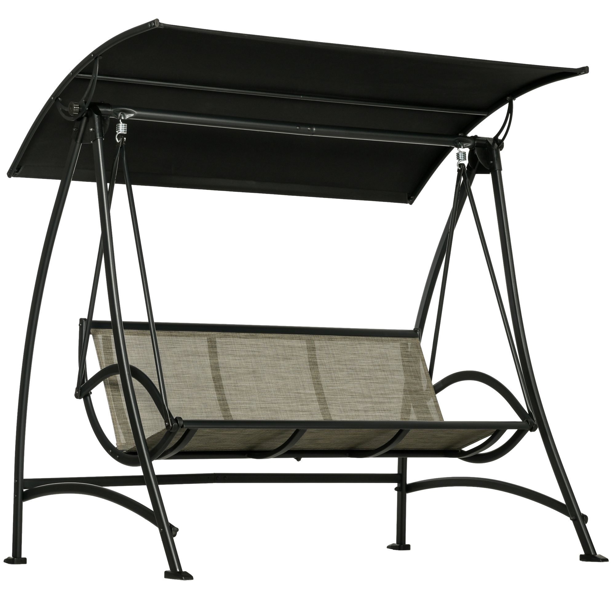 Outsunny Hollywoodschaukel Gartenschaukel mit verstellbarem Sonnendach, günstig online kaufen