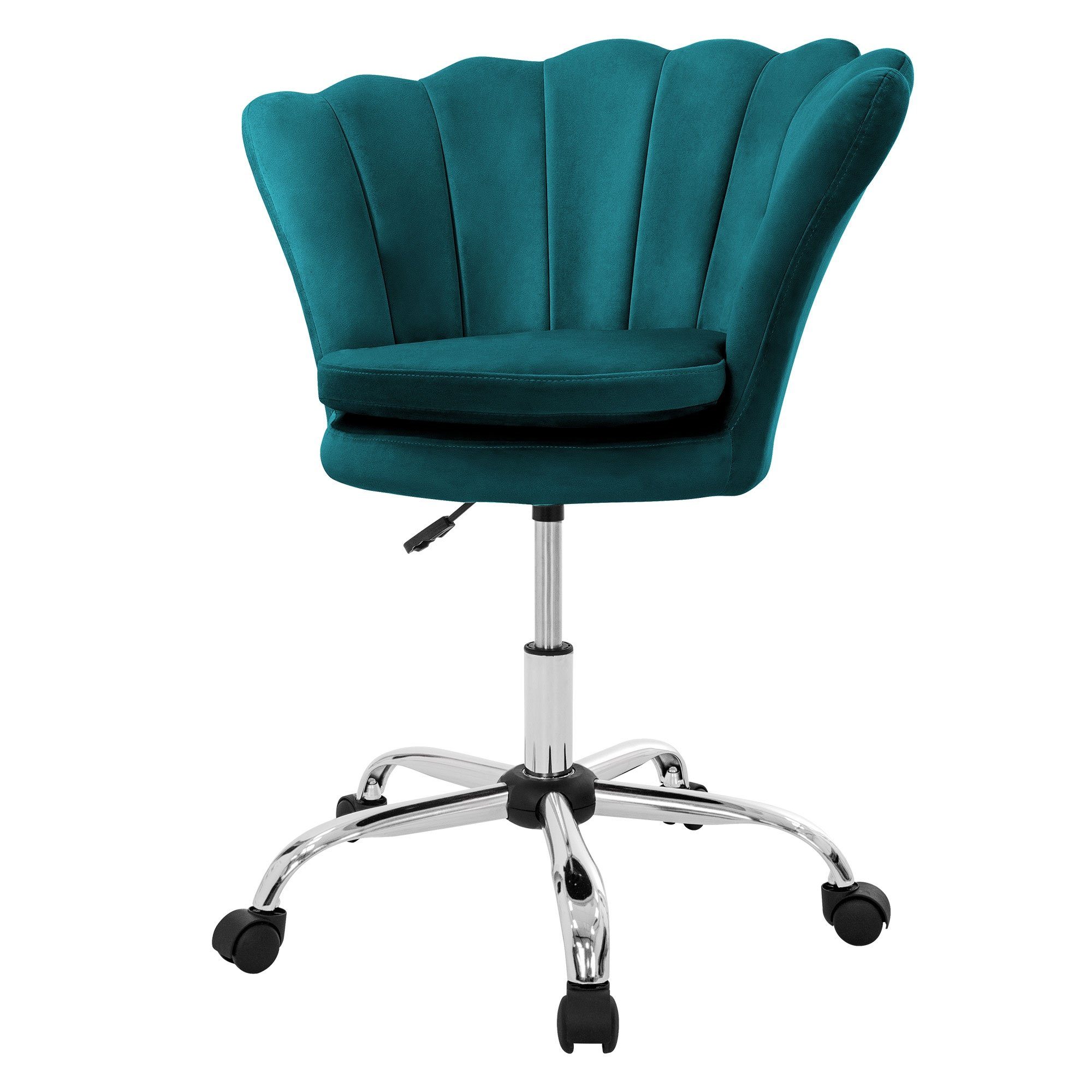 ML-DESIGN Bürostuhl 360° Drehstuhl aus Samt, Polsterstuhl mit Rückenlehne höhenverstellbar (1 St), Schminktisch Stuhl Drehstuhl Muschel auf Rollen ergonomisch Samt