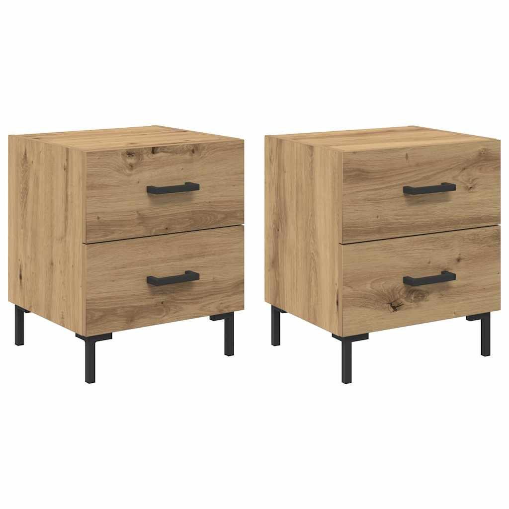 Nachttisch Nachttisch 2 pcs Artisan-Eiche 40 x 35 x 47,5 cm Holzwerkstoff
