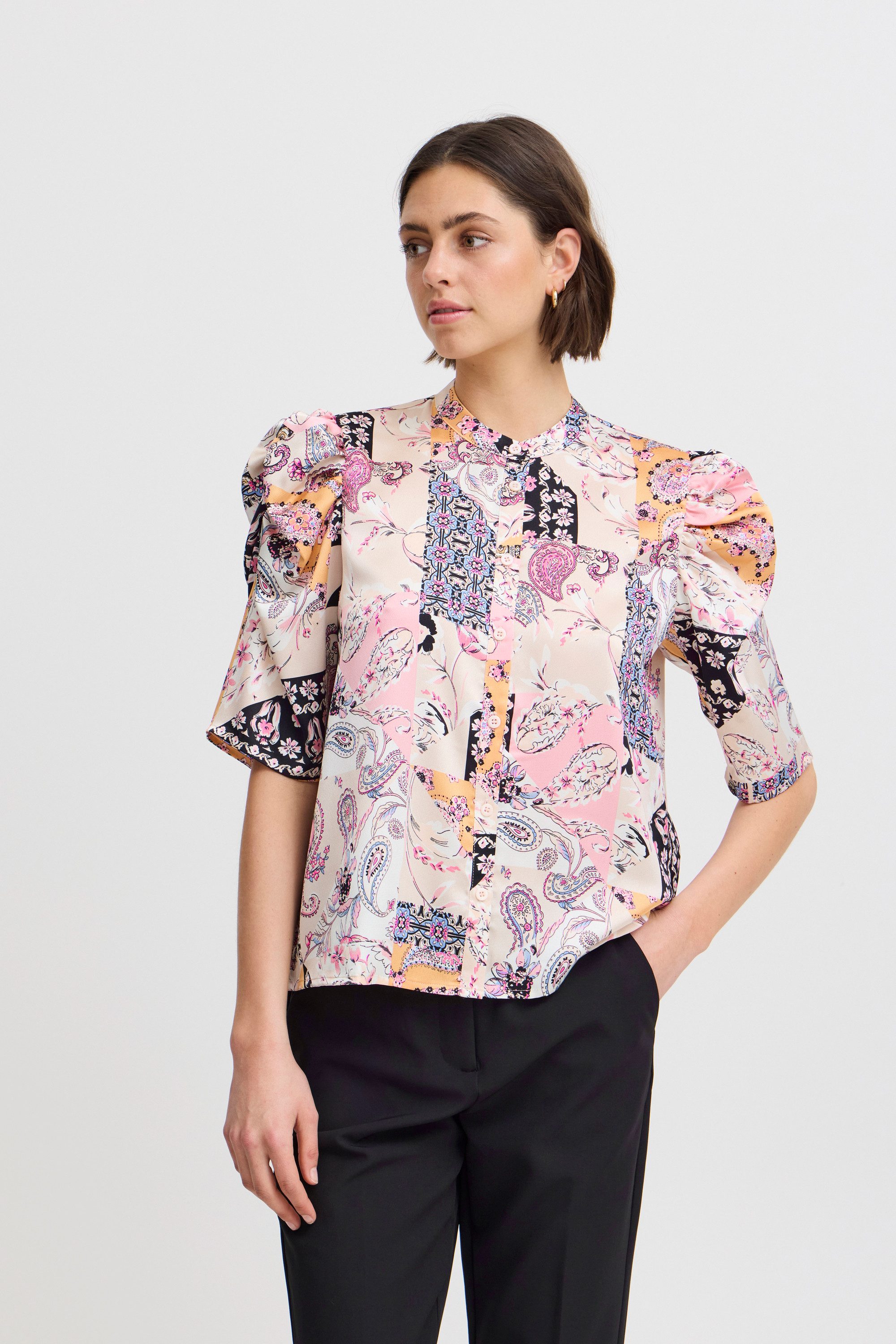 Ichi Kurzarmbluse Kurzarmbluse