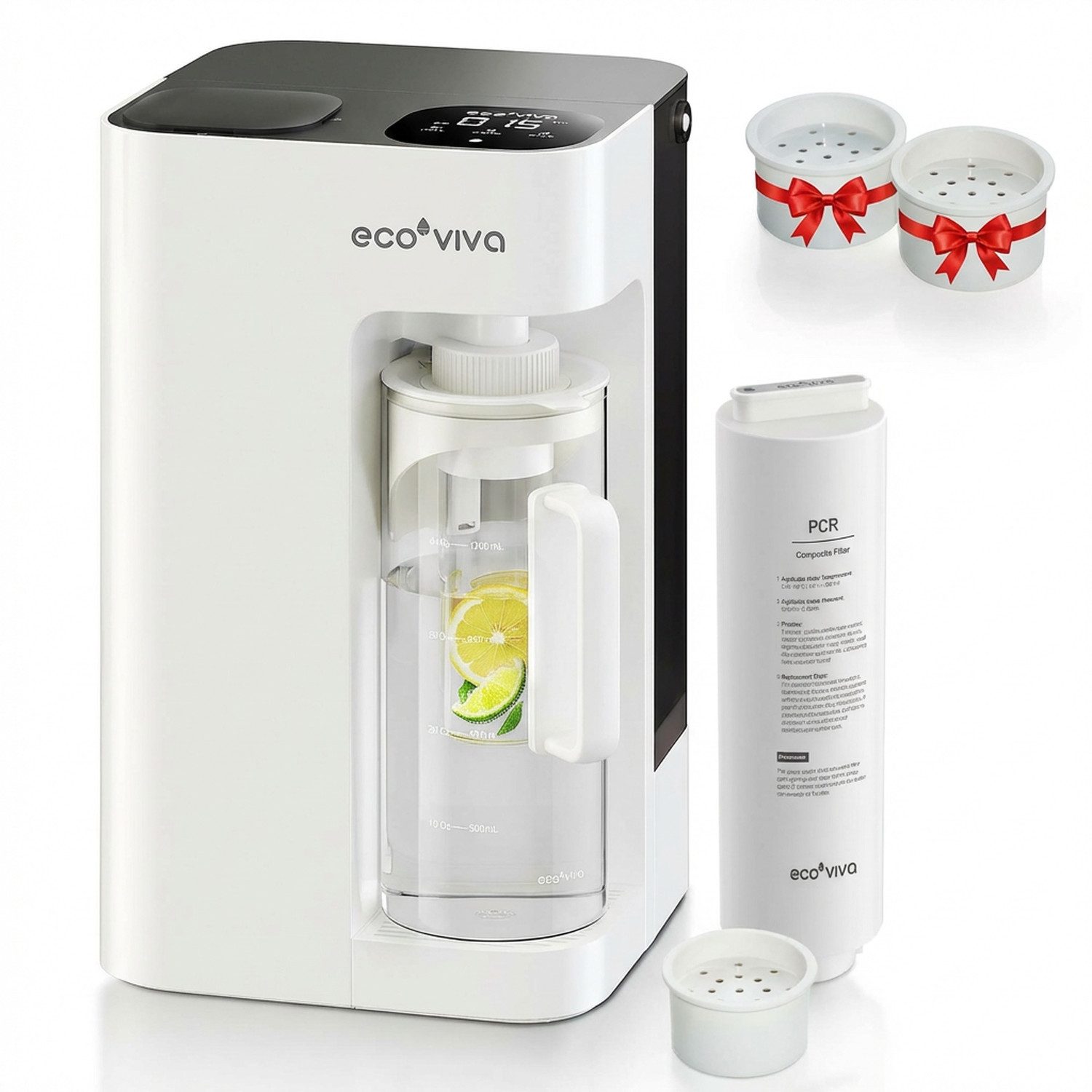 Ecoviva Wasserfilter MATE3 Osmoseanlage Trinkwasser Mit Multifunktions-Wasserkanne, 8-stufige Filtration, TDS-Monitor, Mineralien erhalten