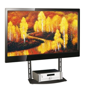 easylife Glaskonsole Slim-Line VESA für Receiver, Media- und AV-Zusatzgeräte TV-Wandhalterung
